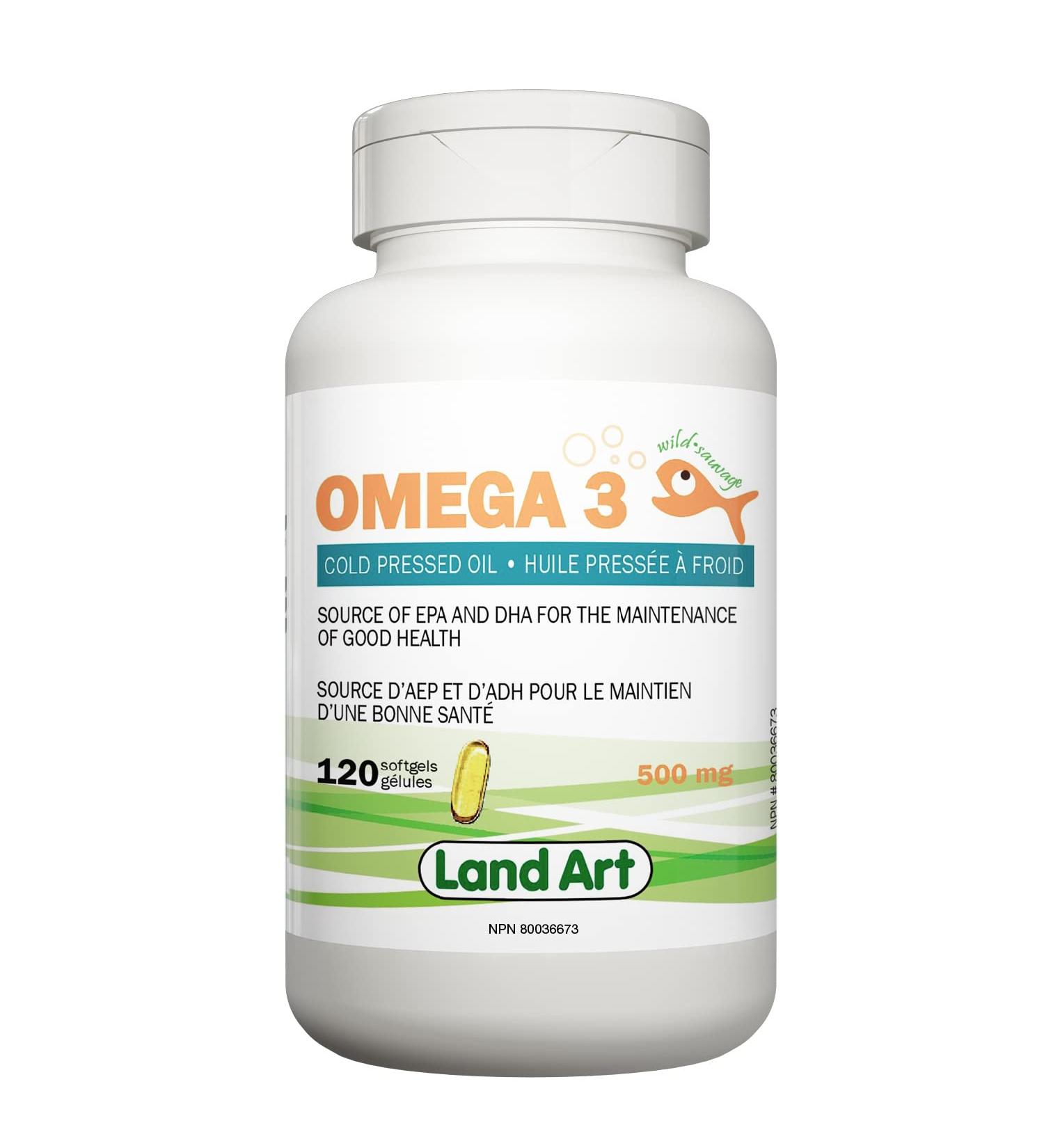 Omega-3 Supplement 120 Mini Soft Gels 150mg EAP + DHA for Kids and Adults non-GMO Gluten Free - Made in Canada - Buy Online on GoSupps.com