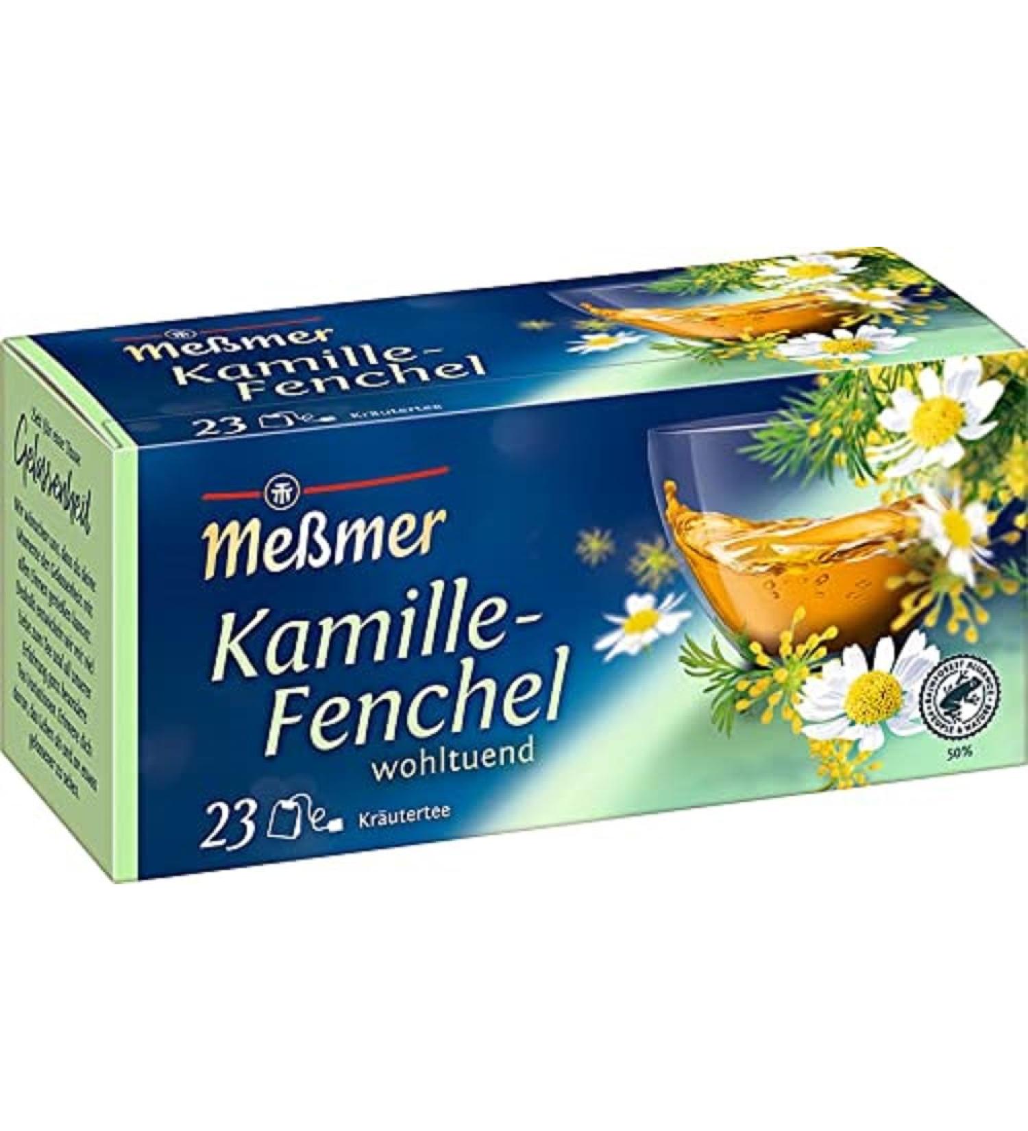 Me mer Chamomile-Fennel Tea Bags - 23 Soothing Vegan Gluten-Free Lactose-Free Bags for Relaxation - Buy Online on GoSupps.com