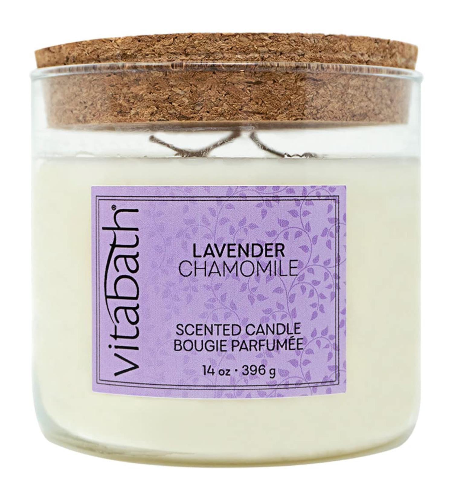 Vitabath Lavender Chamomile Scented Candle - Luxury Aromatherapy 3 Wick Candle for Relaxation | Long Lasting 30 Hour Burn | 14 oz Glass Jar | Perfect Gift for Women & Men - Buy Online on GoSupps.com