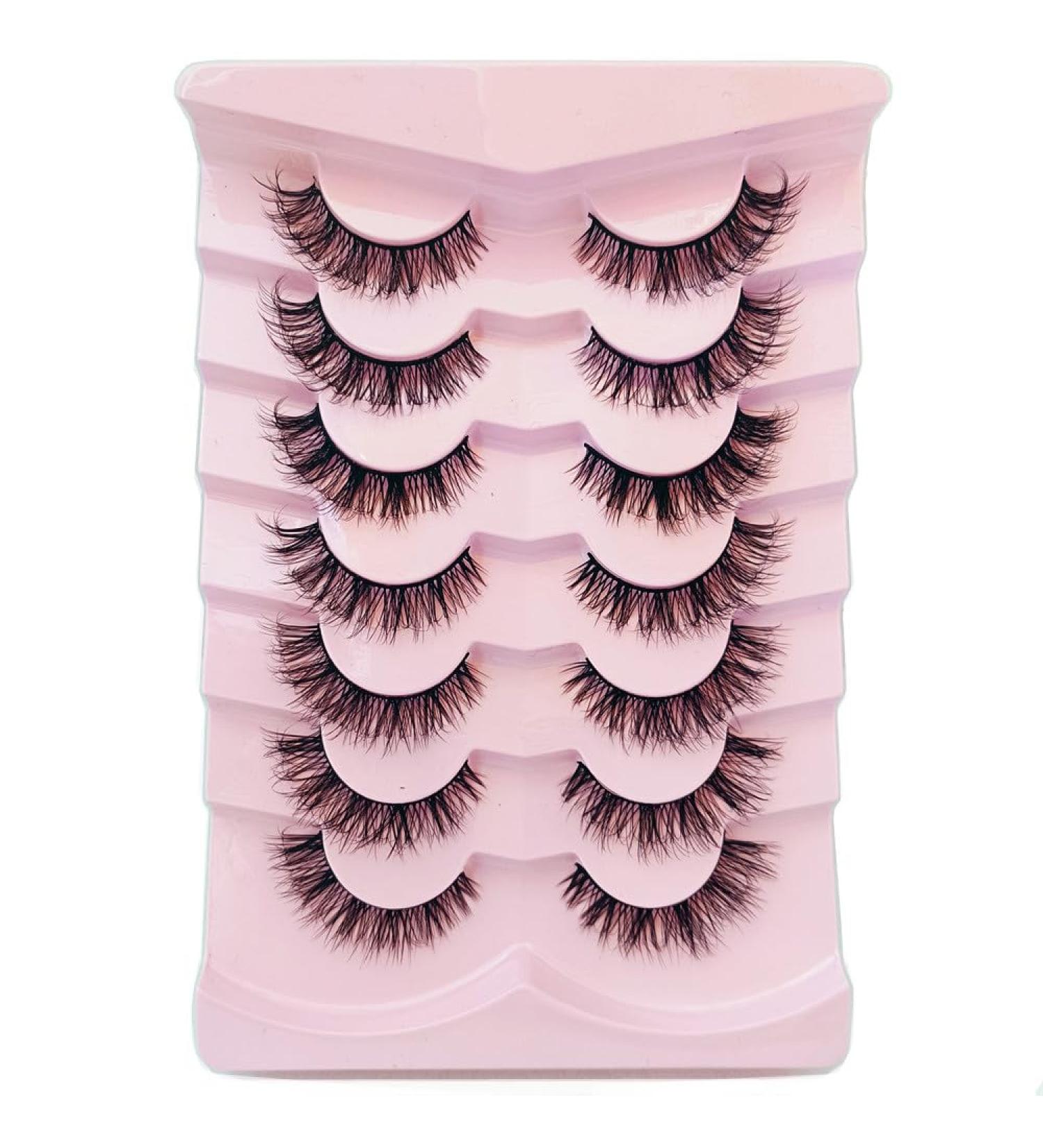 Natural Lashes Natural Eyelashes Short Eyelashes Natural Look False Eyelashes Wispy Eye Lashes 14-17mm Small Lashes Fake Lashes(G06) - Buy Online on GoSupps.com