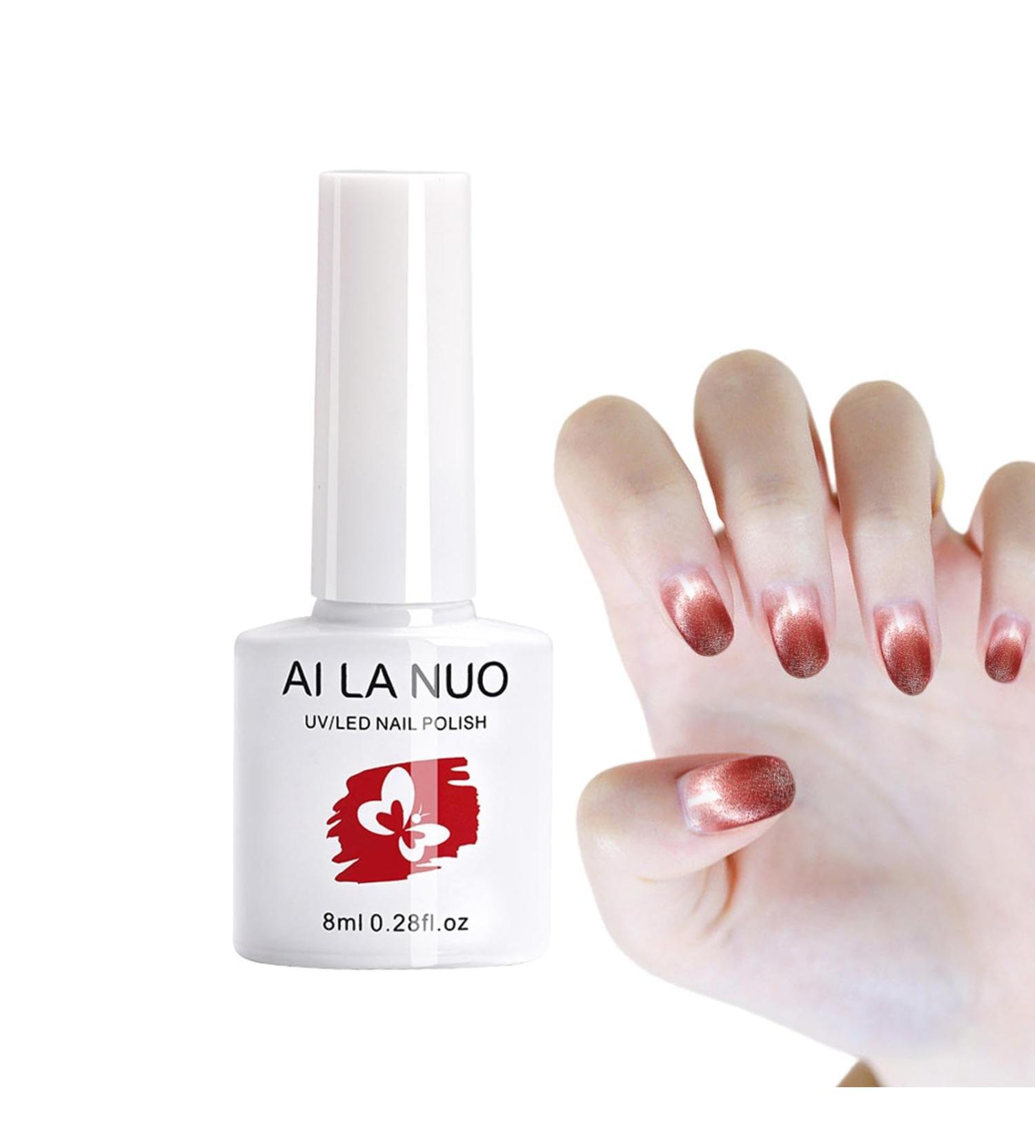 Nail Polish | Varnish 0.28oz Quick Dry Magnetic Nail Gel Shiny Soak Off Nail Gel Long-Lasting Gel for Home Manicure Lencyh 05 - Buy Online on GoSupps.com