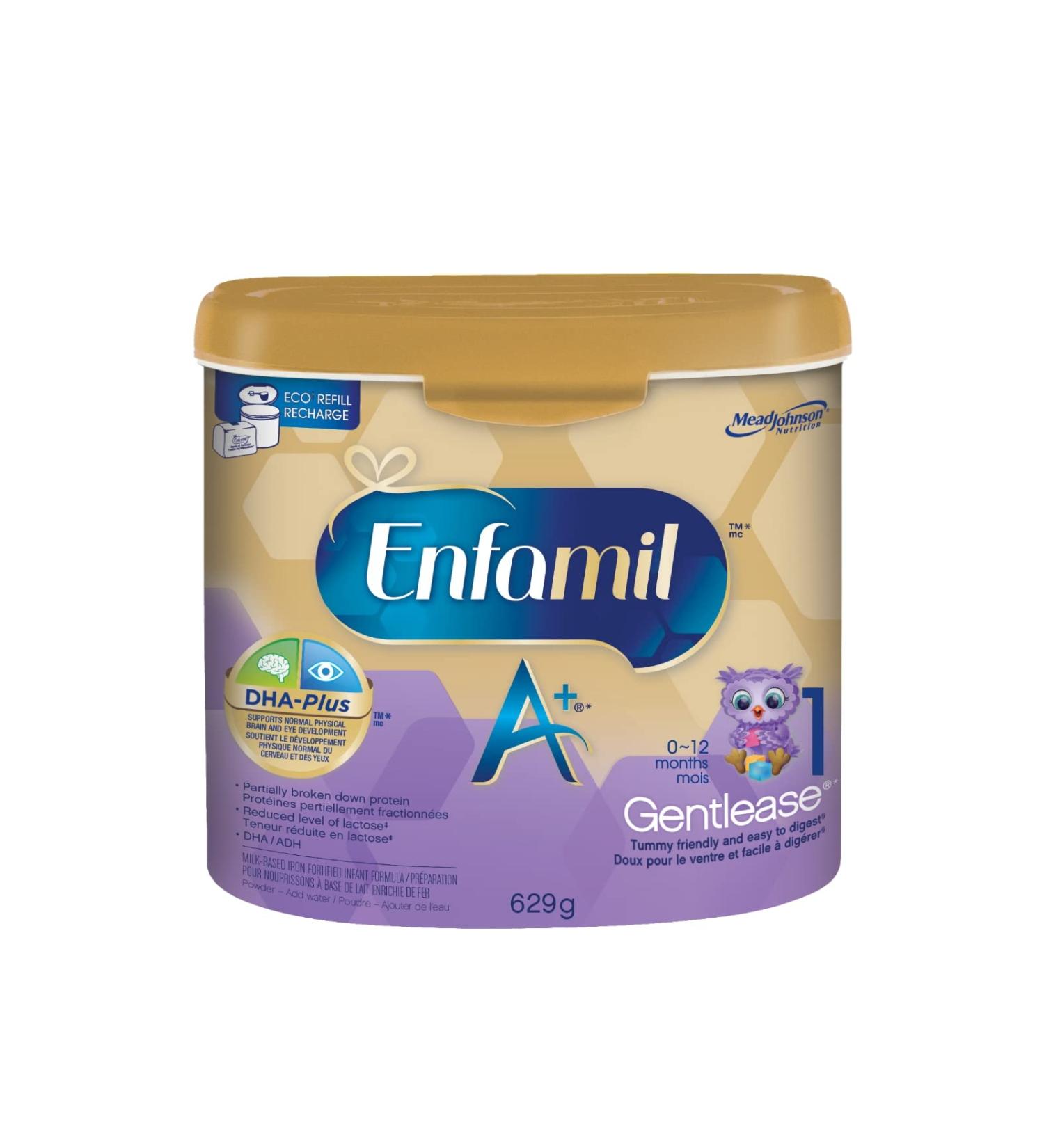 Enfamil A+ Gentlease Infant Formula Powder Tub 629g - Buy Online on GoSupps.com