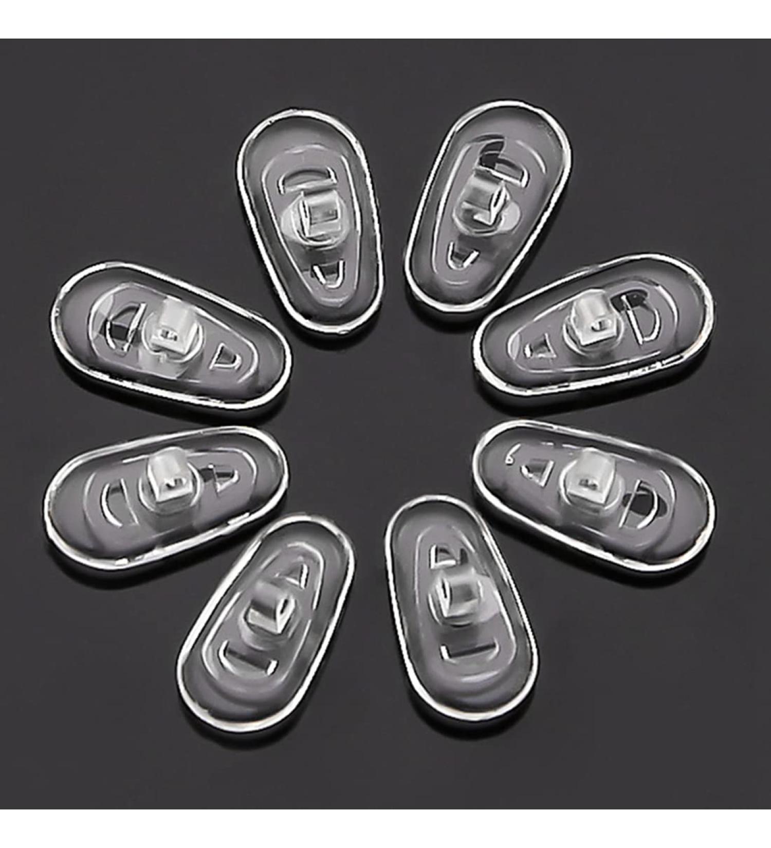 Extra Soft Silicone Nose Pads for Glasses - Screw-In Non-Slip Transparent 13mm - 10 Pieces - Buy Online on GoSupps.com