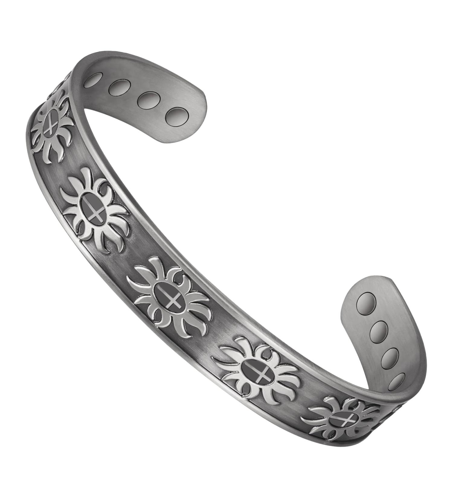 ENERCOPPEX Magnetic Copper Bracelet for Arthritis - 8 Strong Magnets (3500 Gauss) Adjustable Size High-Quality Pain Relief Jewelry - Buy Online on GoSupps.com