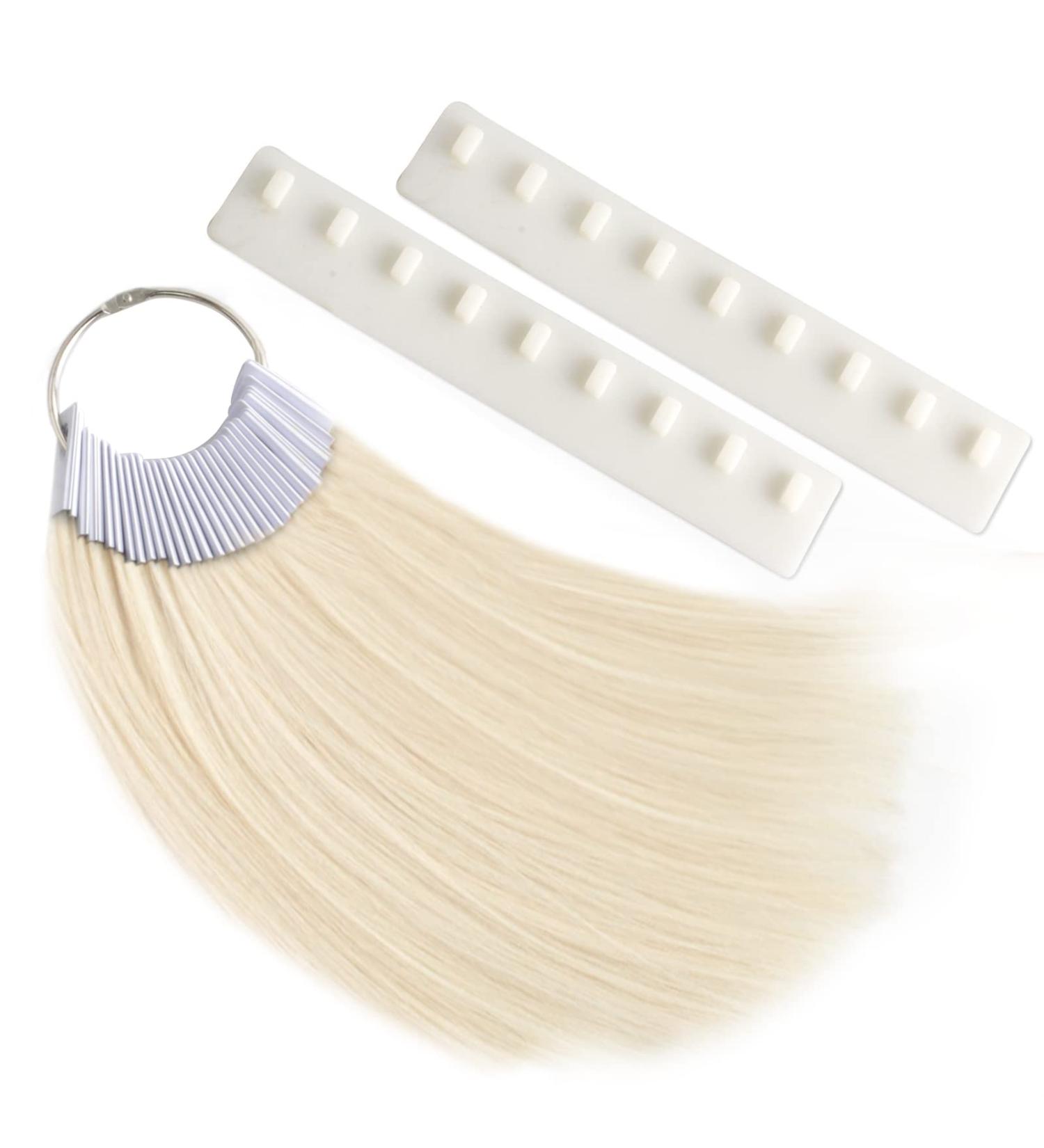 MEckily 30 Pcs Human Hair Swatches Testing Color Samples - Lightest Blonde #60 - Includes 2 Swatch Holders - Salon Quality - Buy Online on GoSupps.com