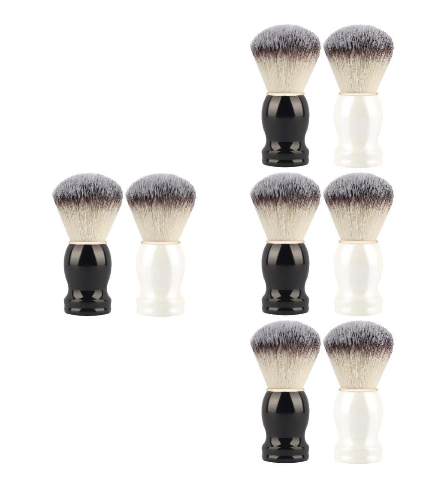 8 STK Manual Razor & Brush Set for Beard Care - Shave Accessories for Men | Brazil Fiber Hairbrush | 4 Pieces - Ideal for Salon & Home Use - Buy Online on GoSupps.com