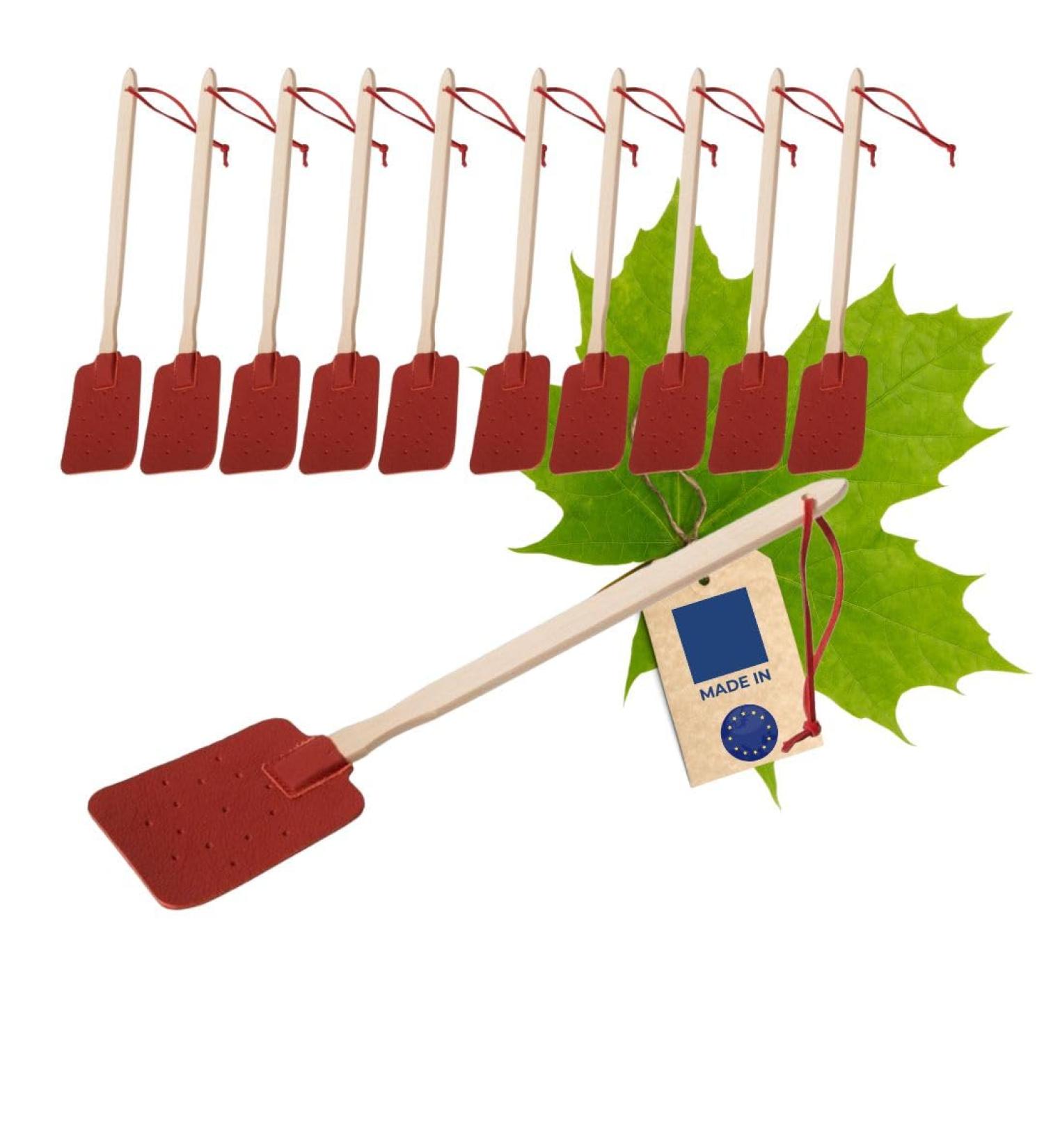 Shop 10x Hofmeister Fly Collapsibles - Maple & Leather Mosquito Bats | Durable Shape-Stable 46cm Red/Nature - Perfect for Insect Control - Buy Online on GoSupps.com