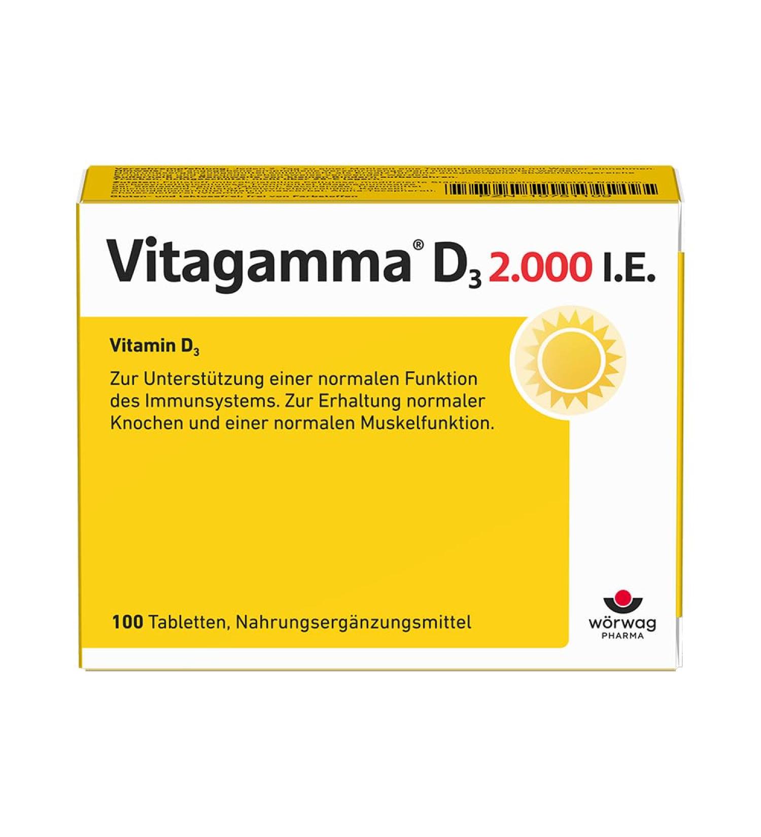 D3 2000 UI : l' nergie solaire pour votre sant contribue au fonctionnement normal du syst me immunitaire 100 comprim s 100 St ck (1er Pack) - Buy Online on GoSupps.com