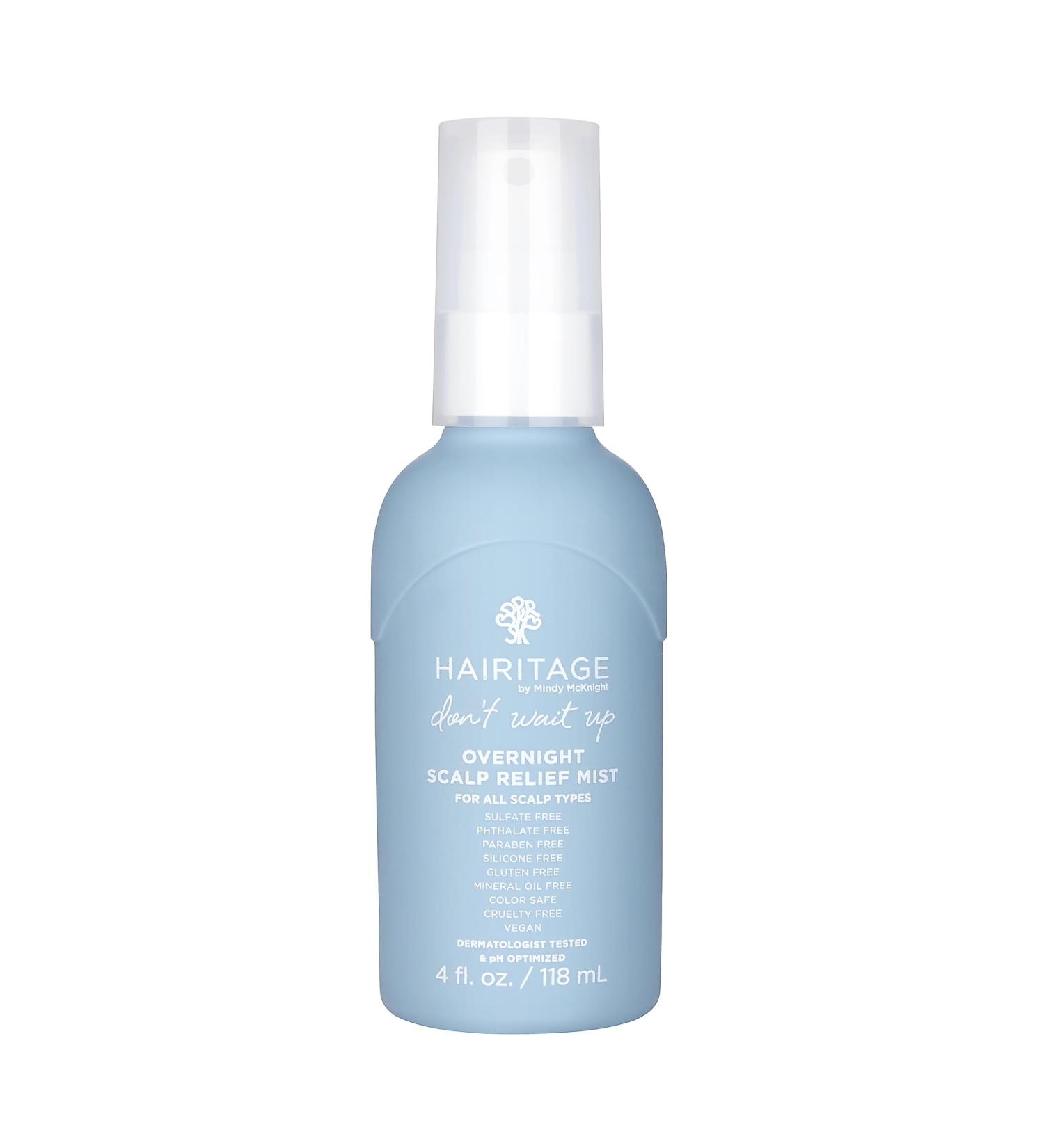 Hairitage Don t Wait Up Anti Dandruff Overnight Scalp Mist - Relief for Dry Itchy Scalp with Aloe Vera & Peppermint - 4 Fl Oz - Buy Online on GoSupps.com