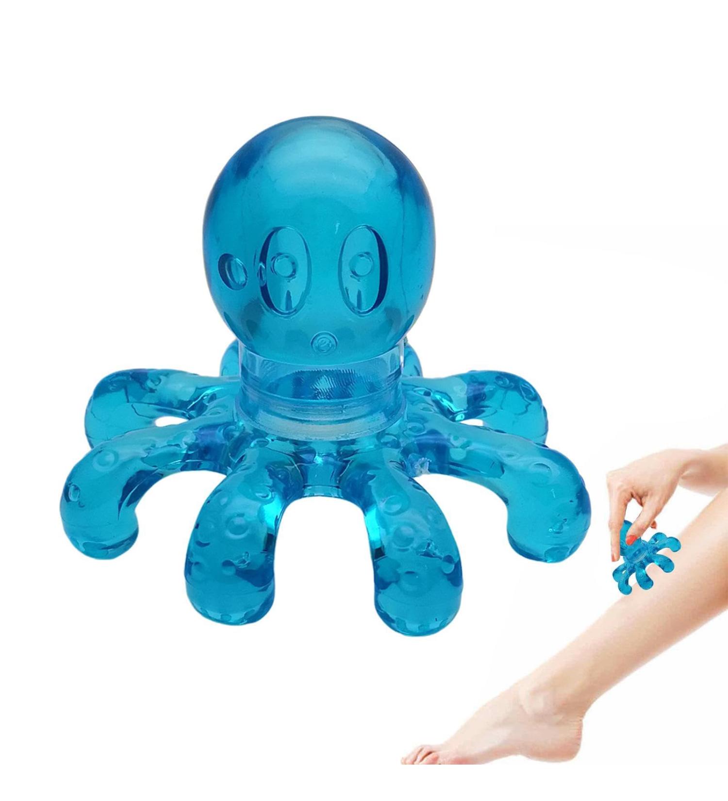 Octopus Scalp Massager - Handheld Head Massage Tool for Hair Growth & Stress Relief - Portable Hair Care in Blue - Buy Online on GoSupps.com
