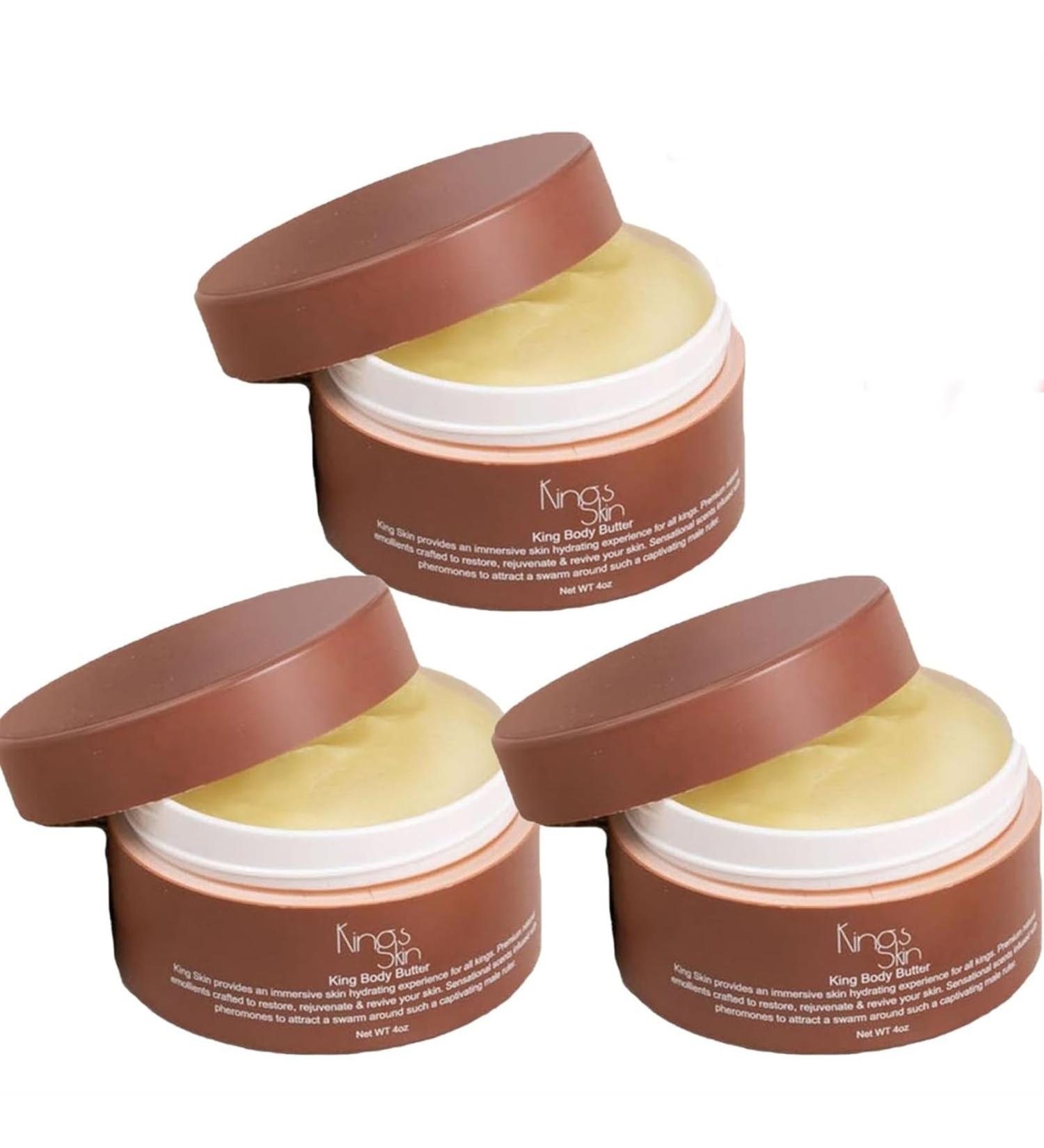 Crowned Skin King Organic Cologne Body Butter for Men - 3pc Warm Scent | Luxurious Hydration & Fragrance - Buy Online on GoSupps.com