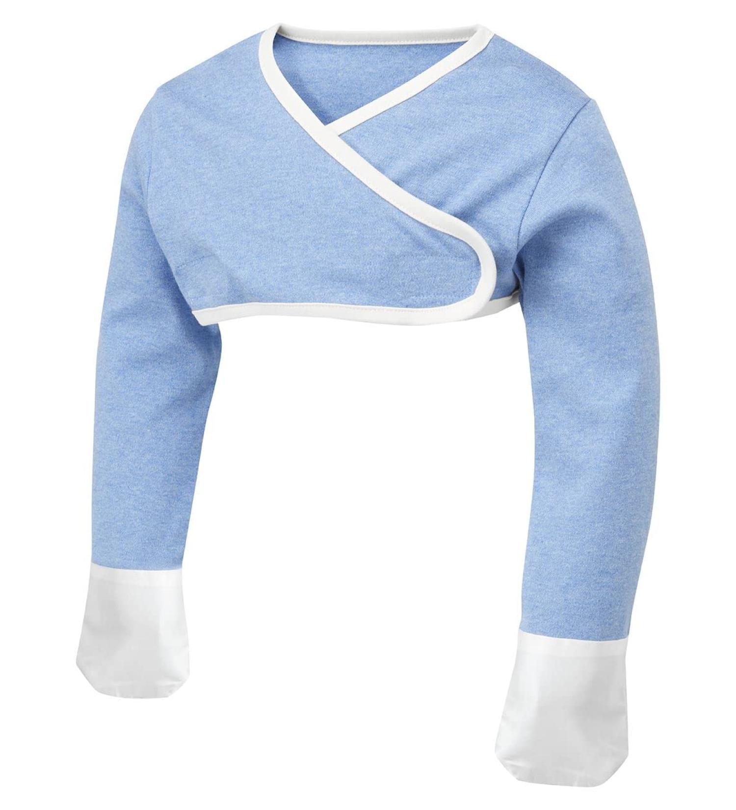 ScratchSleeves - Cross-over Stay-on Scratch Mitts for Itchy Toddlers - Blue - Size 21-24 Months - Buy Online on GoSupps.com