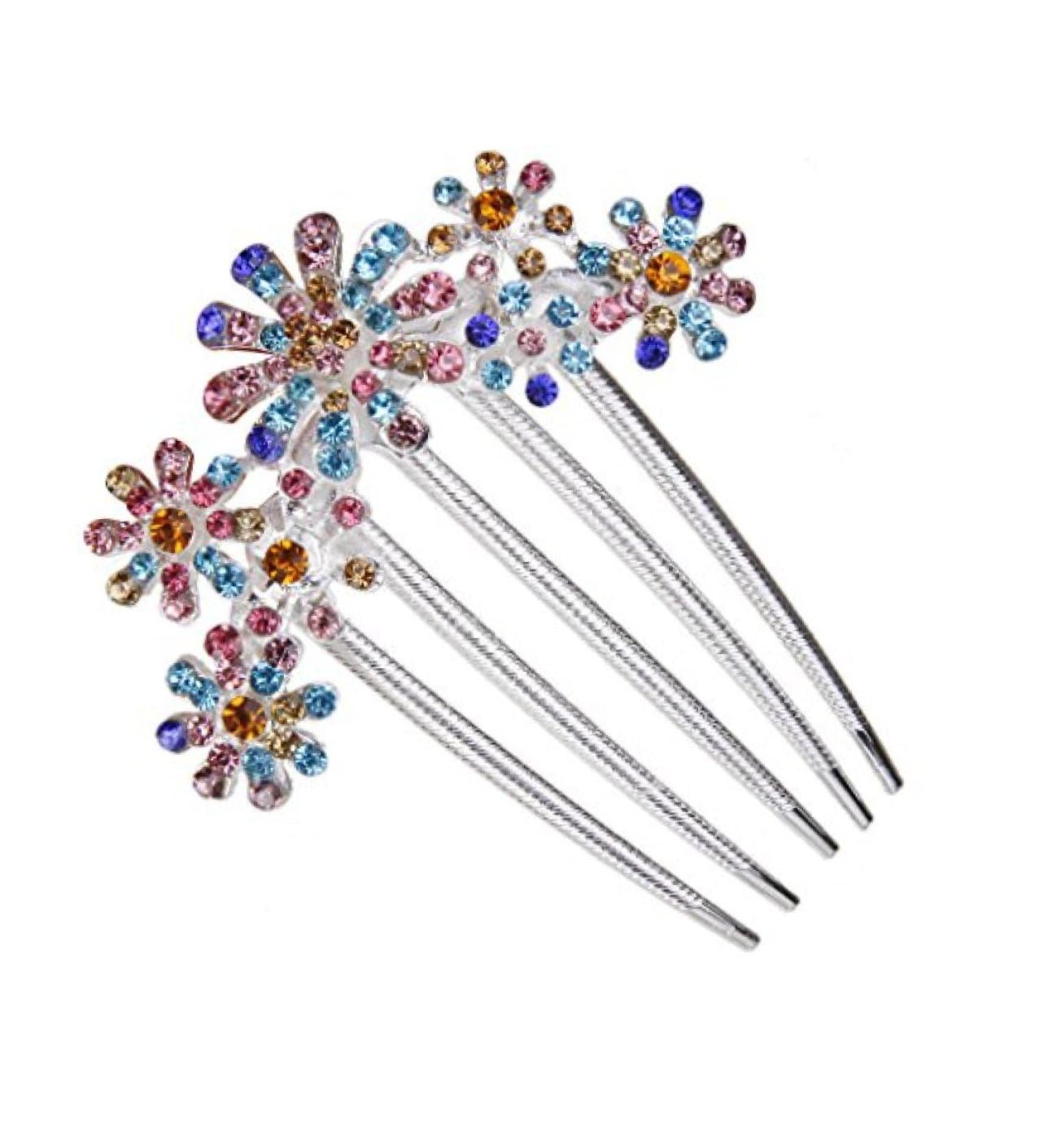 Angoily Hair Accessories Tiara Bridal Hair Comb Purple Women Hair Clip Women Hair Comb Flower Hair Comb Wedding Luxurious - Buy Online on GoSupps.com