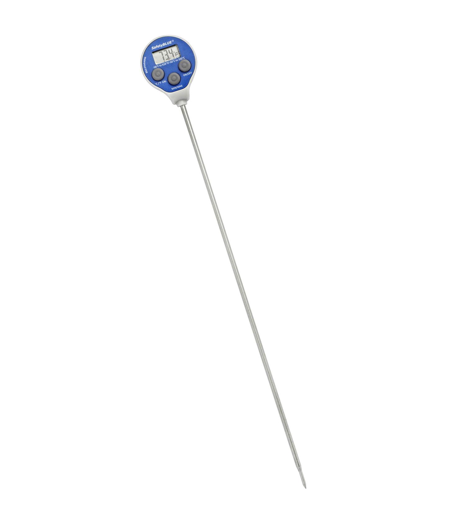 Digital Stem Thermometer - Waterproof IP68, Lollipop Type, -58F to 626F / -50C to 330C, 0.1C/F Resolution, Accuracy +/-0.8F/0.4C, 460mm Stem Length - Buy Online on GoSupps.com