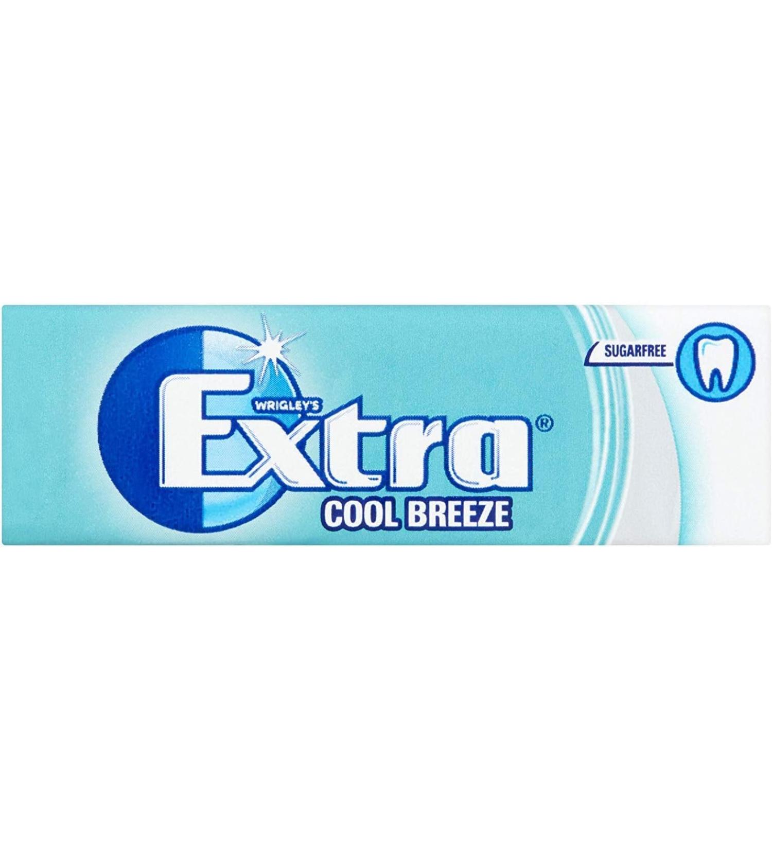 Wrigleys Extra Cool Breeze Gum 5 Pack Helps keep Teeth Clean And Mouth Fresh