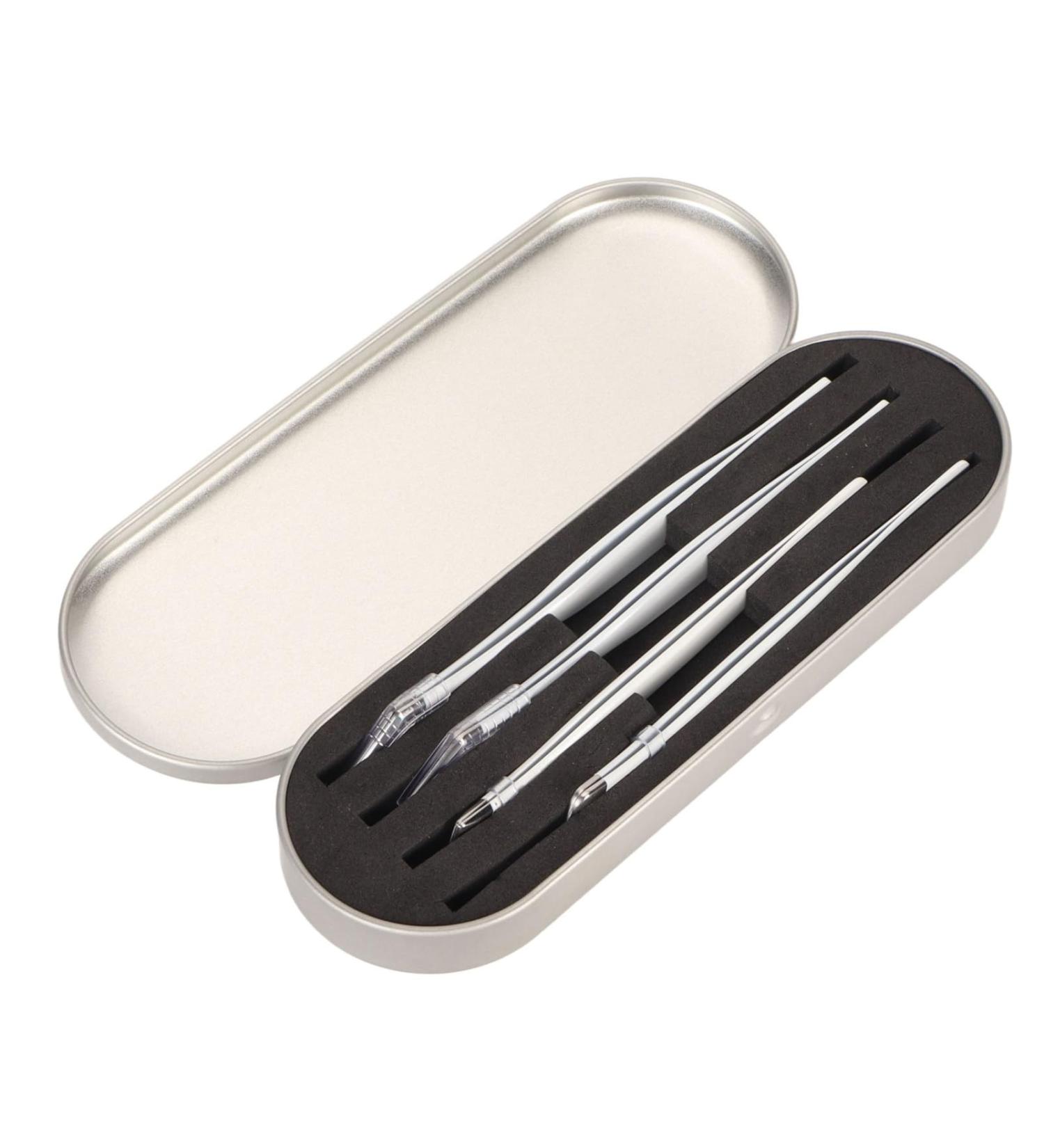 High-Precision Stainless Steel Eyelash Extension Tweezers | Ergonomic Design & Storage Box | Durable & Easy to Use for Salon Professionals - Buy Online on GoSupps.com
