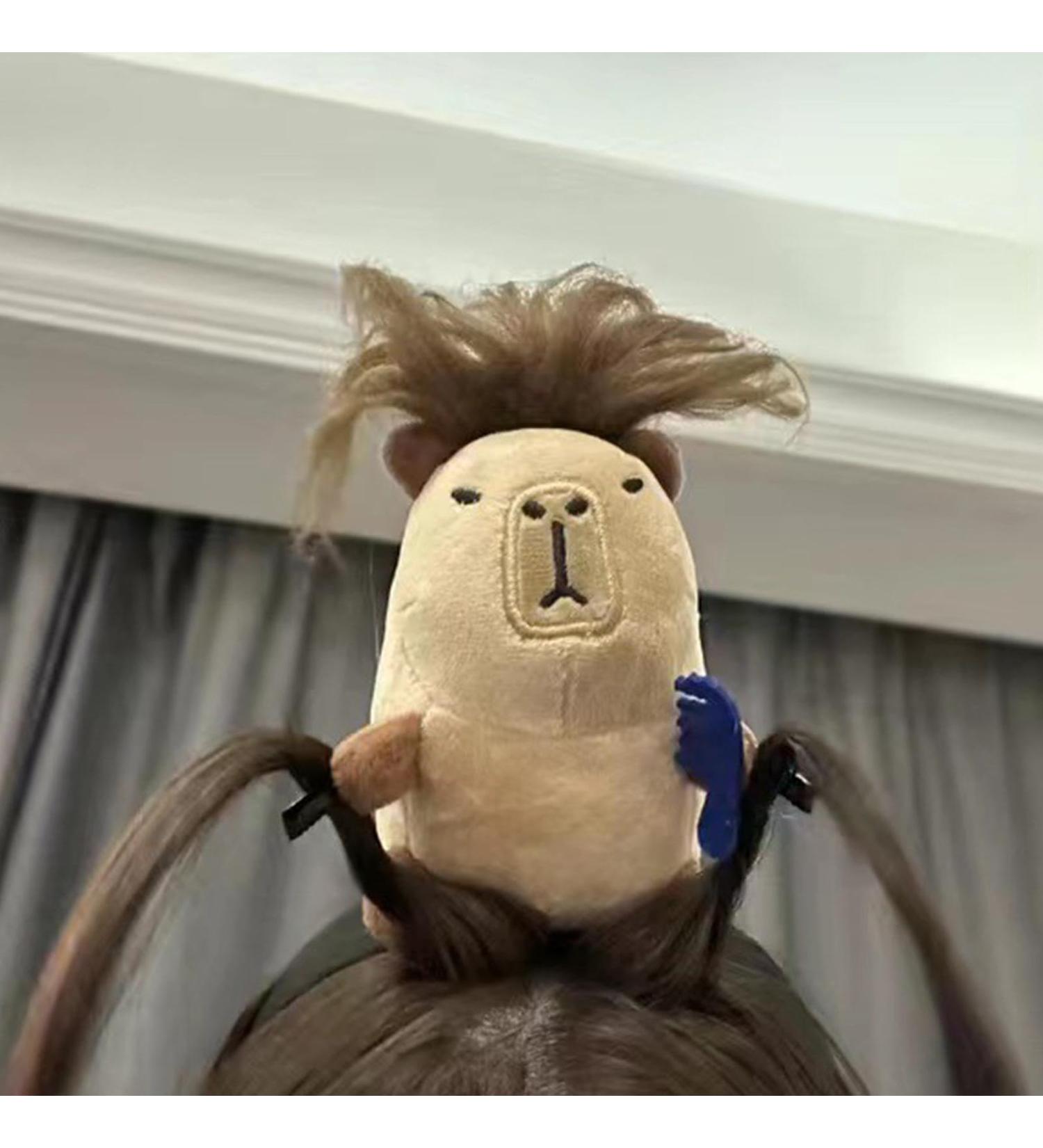 Capybara Headband | Cute Animal Capybara Face Wash Headband | Capybara Clip On Bangs Hairband | Creative Hair Accessories For Washing Face Makeup Beauty Skincare Brown - Buy Online on GoSupps.com