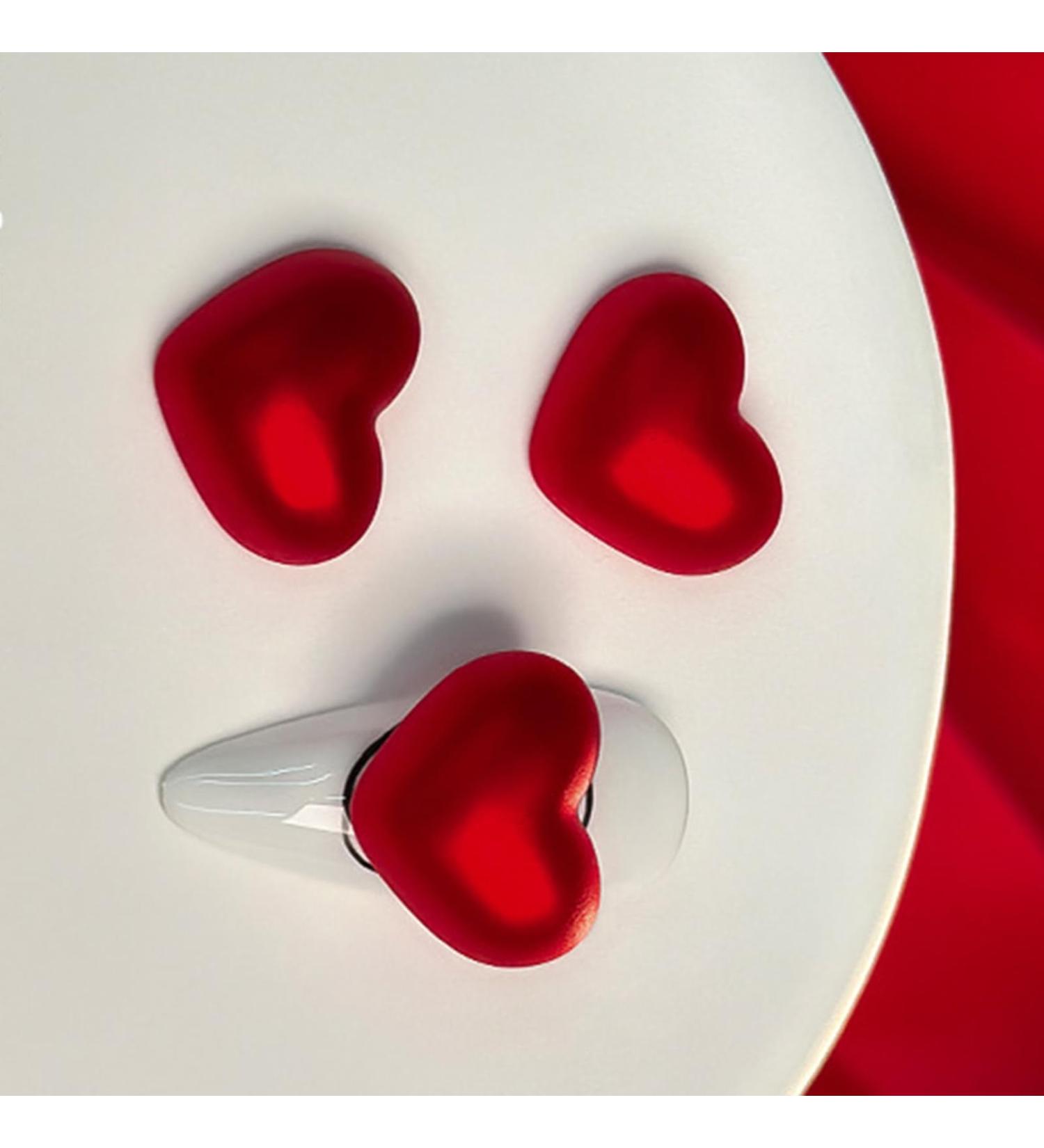 Love New Year Nail Crystal Heart Nail Art Plush Heart Nail Art Decoration Nail Supplies For Girl Crystal Heart Nail Art Love Nail Plush Heart Nail Art Decor 2 large matte hearts - Buy Online on GoSupps.com