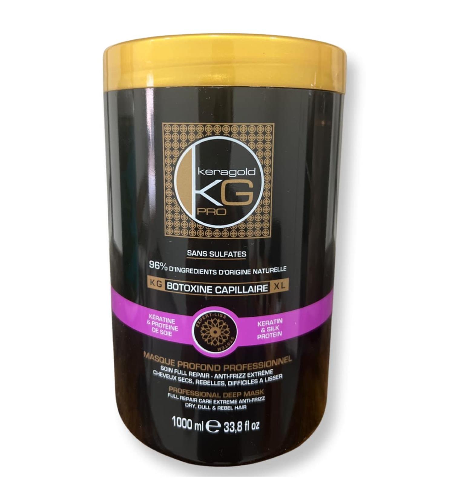 Keragold Pro - HAIR BOTOXIN - Sulfate-free - 96% Natural Ingredients - 1000ml (XL KERATIN & SILK PROTEIN) - Buy Online on GoSupps.com