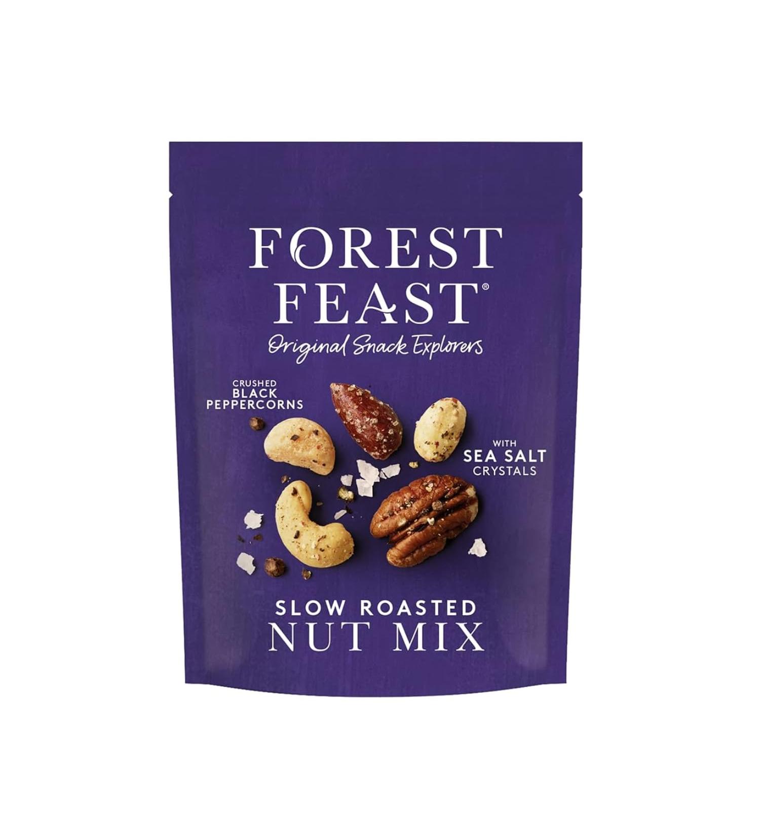 Forest Feast Forest Feast | Nut mix with sea salt crystals and peppercorns - 120 Gr | Dried fruits covered with salt and black pepper