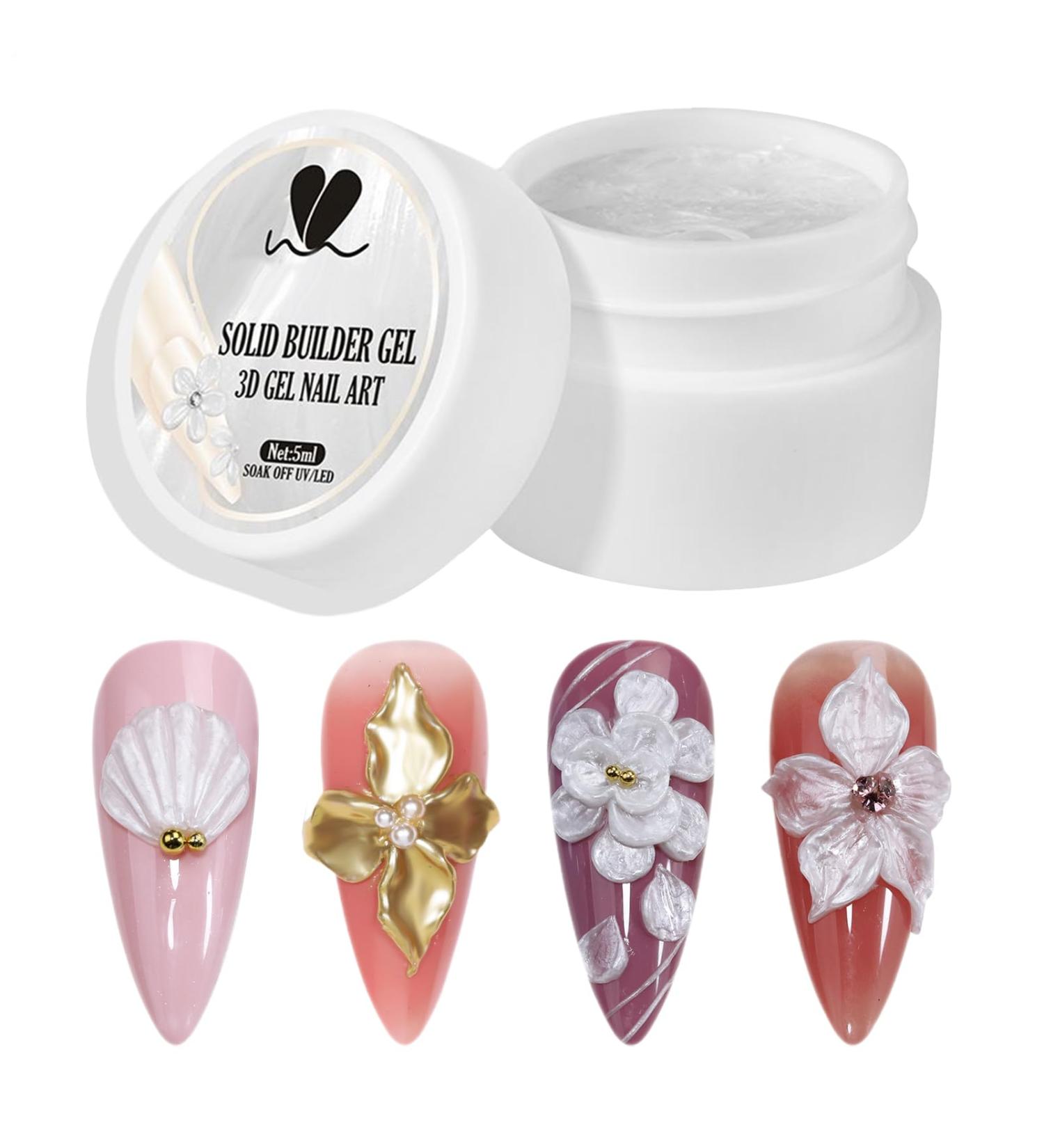 3D Nail Sculpting Gel | 3D Solid Nail Sculpting Gel - 5ml Non-Sticky Manicure for Sculpting Extensions and Design for Women at Home Salons - Buy Online on GoSupps.com