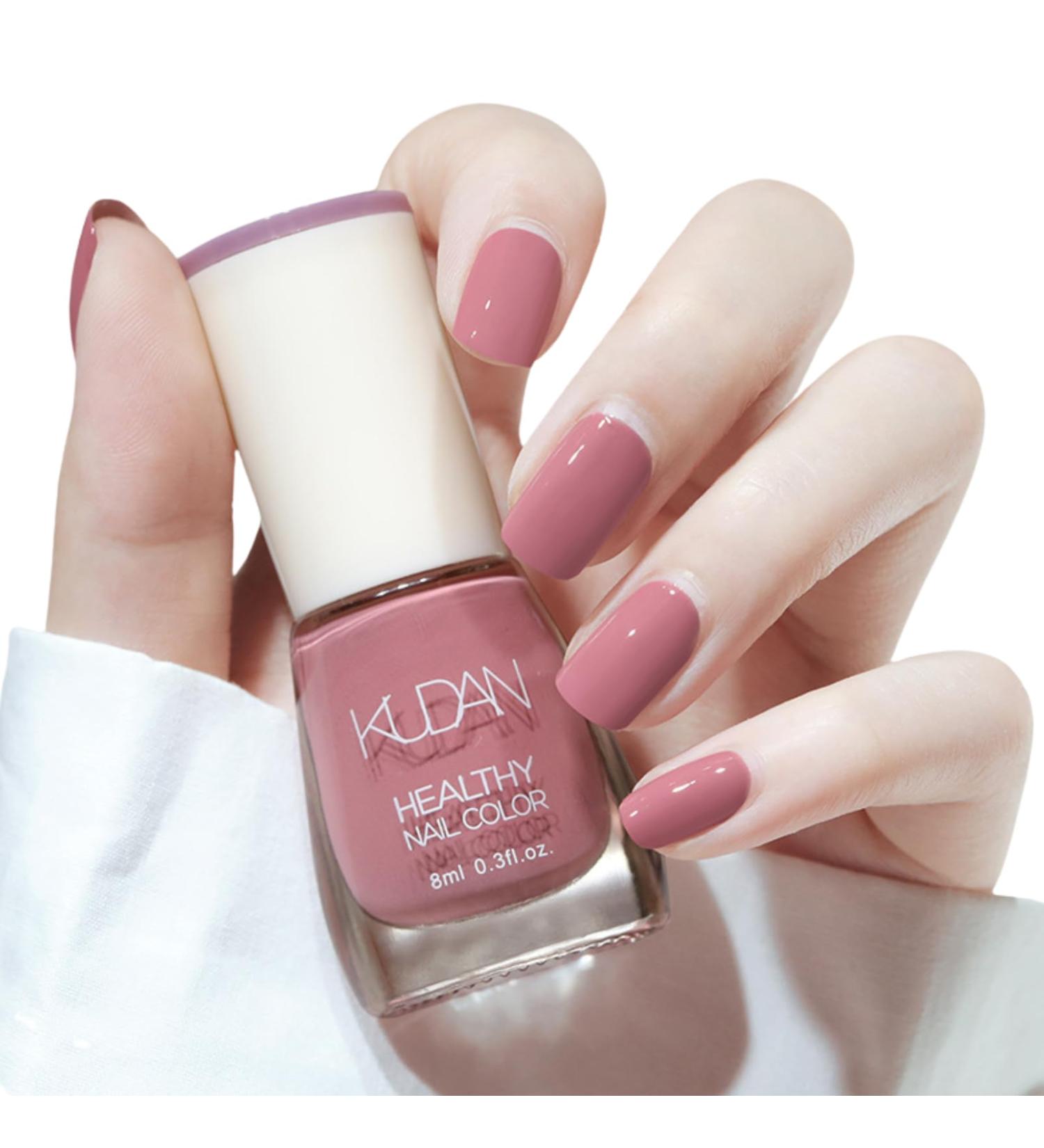 TBeautfave Dusty Pink Nail Polish Quick Dry Nail Polish Long Lasting Nail Varnish Pastel Nail Polish Non-Toxic Water Based Formula Breathable Nail Polish for Home DIY Nail Art PalePinkishGrey - Buy Online on GoSupps.com