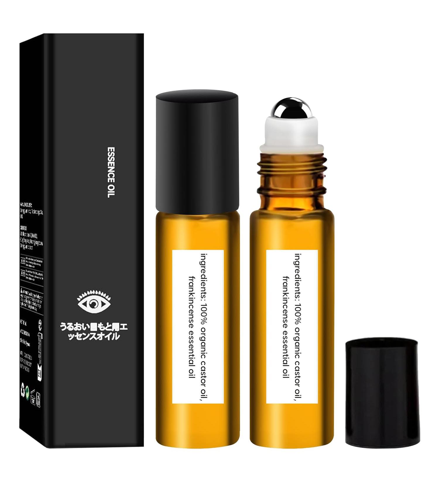 YU KUI LX 2 Pcs Roller Ball Castor Oil Applicator Castor Oil Frankincense Rollerball Rollerball Castor Oil for Eyes Dark Circles Puffiness and Fine Lines - Buy Online on GoSupps.com