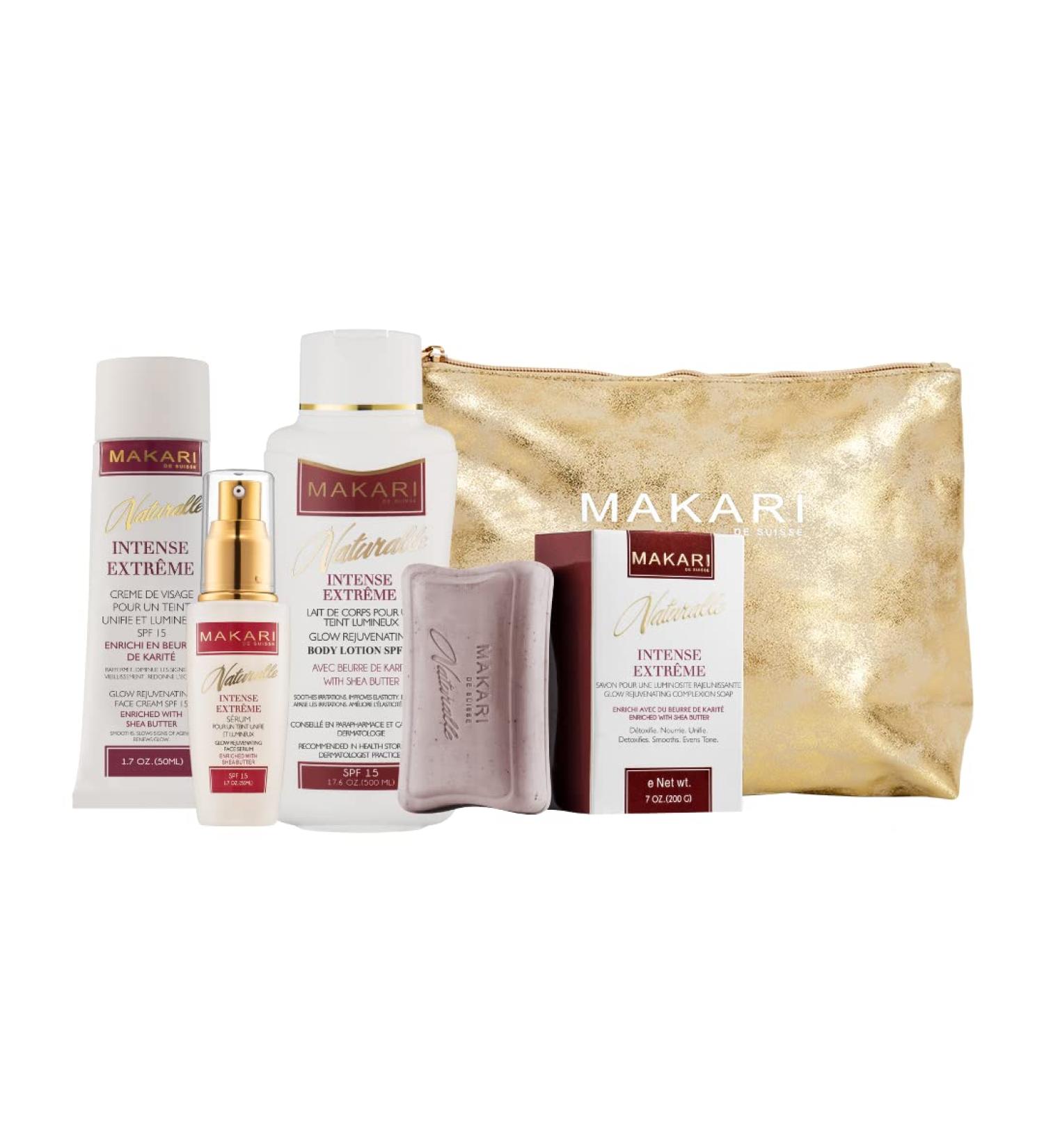MAKARI Naturalle Intense Extreme Gift Set - Rejuvenating Skin Care with SPF15 | 4 Piece Botanical Facial Kit for Dry to Normal Skin - Buy Online on GoSupps.com