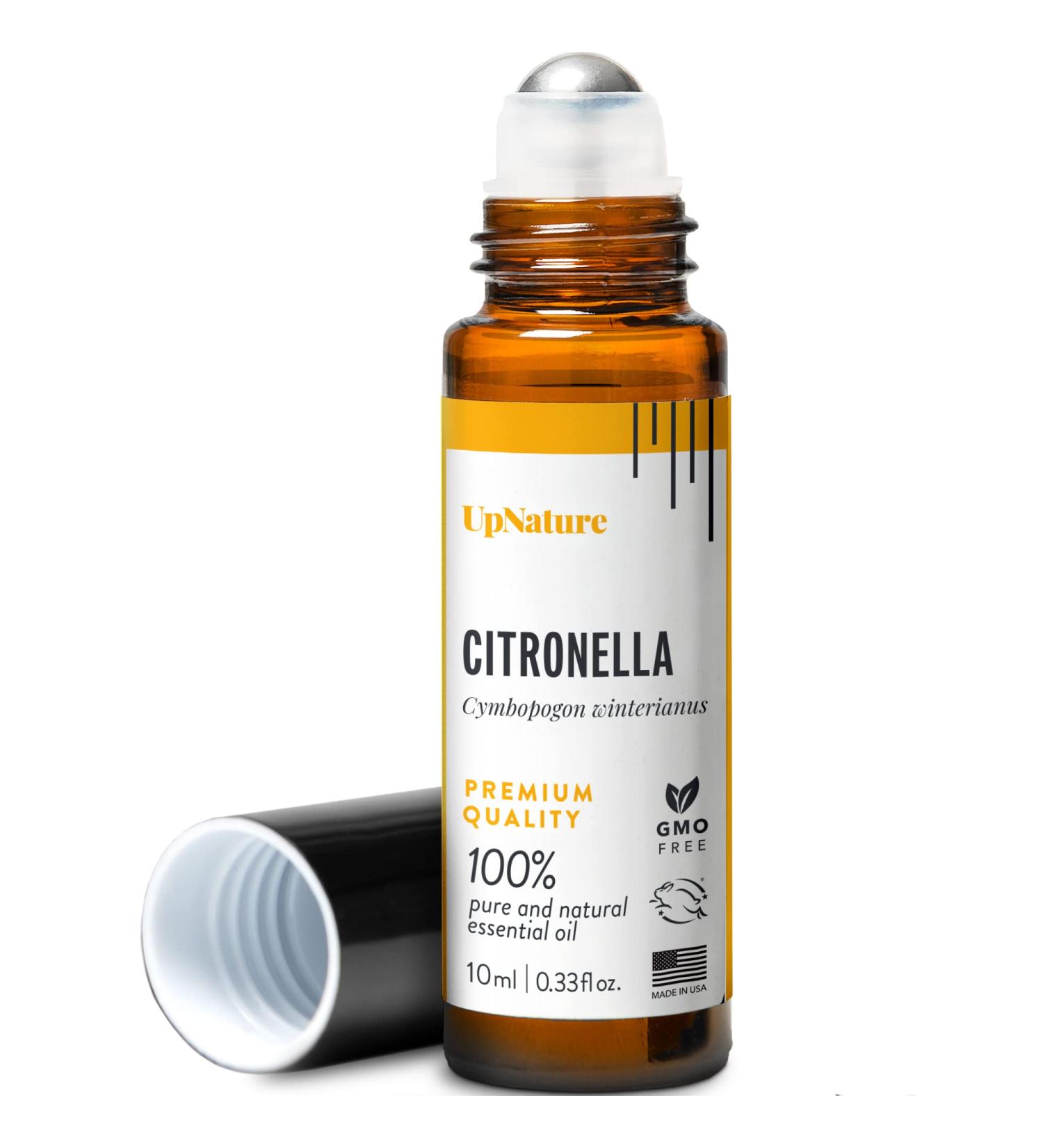 Citronella Essential Oil Roll-On - Mood-Boosting Bug Repellent - Aromatherapy, Therapeutic Grade - Perfect Stocking Stuffer (10ml) - Buy Online on GoSupps.com