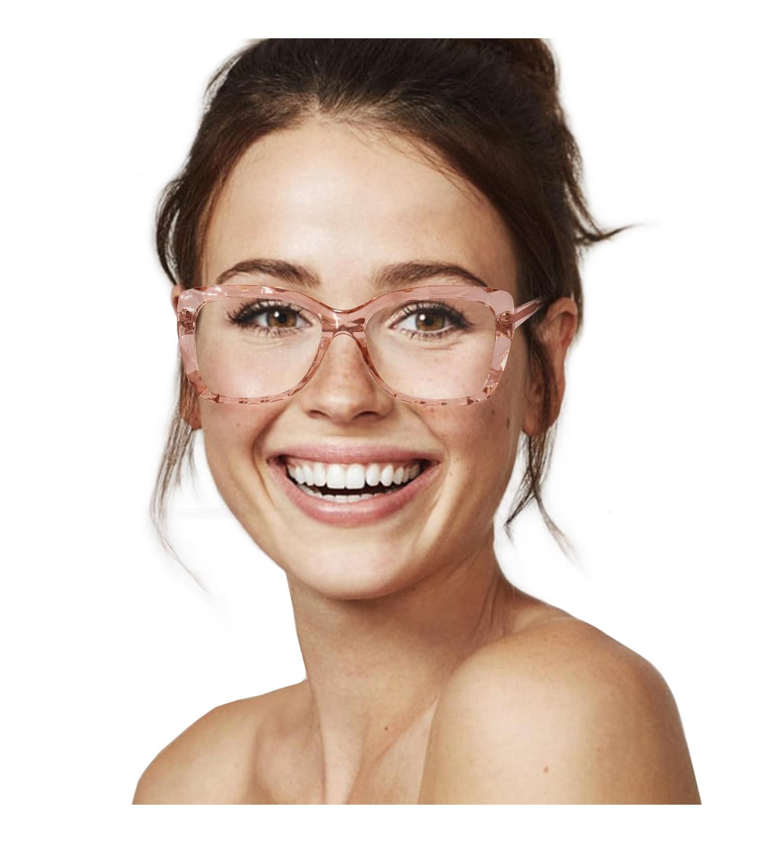 Shop Stylish Blue Light Blocking Glasses for Women - Pink | Ideal for Reading Gaming & Screen Time - Buy Online on GoSupps.com