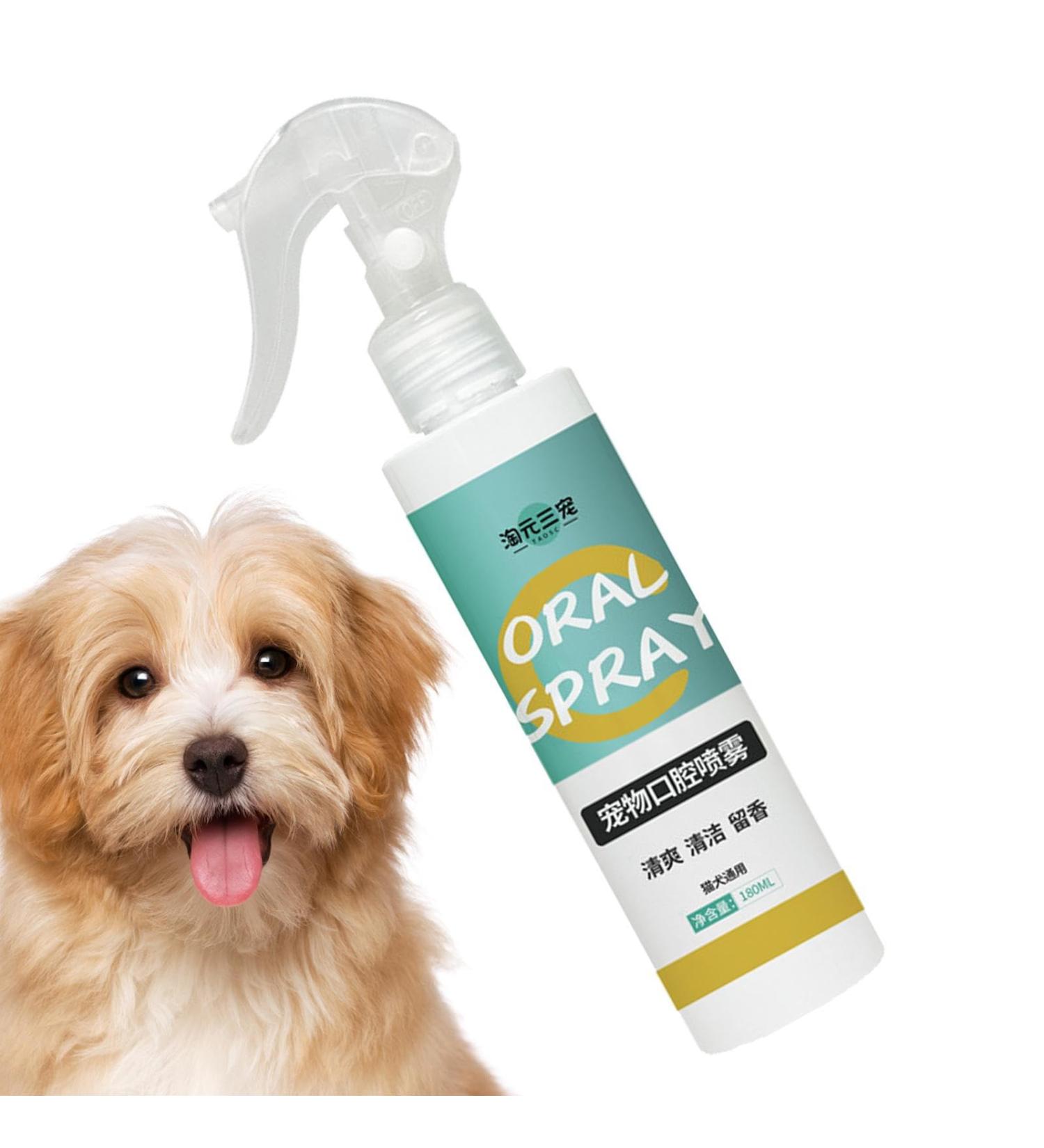 Pet Oral Care Spray | Effective Dog Teeth Cleaning Spray 180ml | Odor Removal Pet Clean Teeth Spray Dog Teeth Cleaning Spray for Dogs and Cats - Buy Online on GoSupps.com