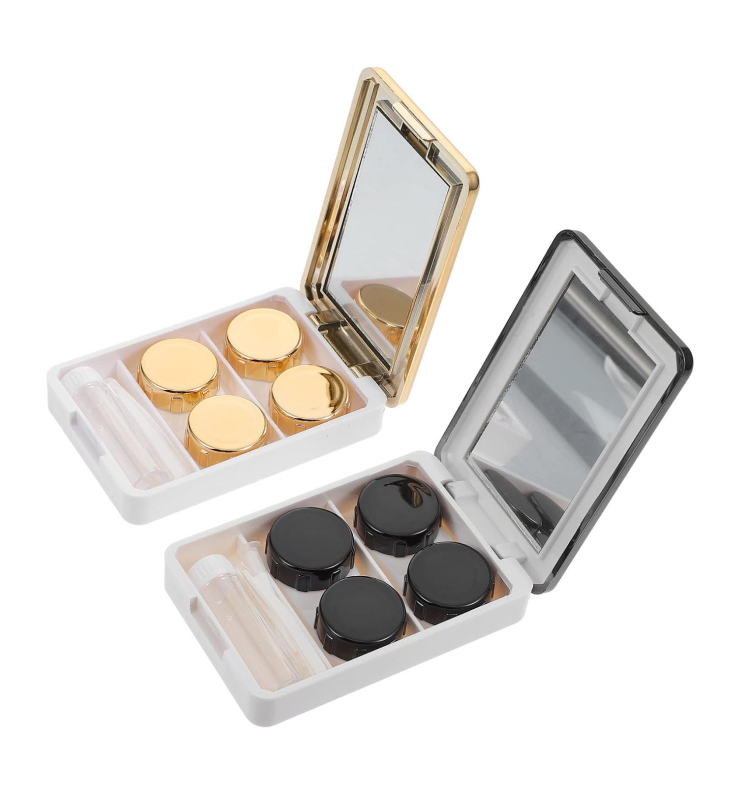 Ultechnovo Mirror Color Glasses Box & Cleaning Kit - Practical Contact Lens Container Set for Cosmetics - International Shipping Available - Buy Online on GoSupps.com