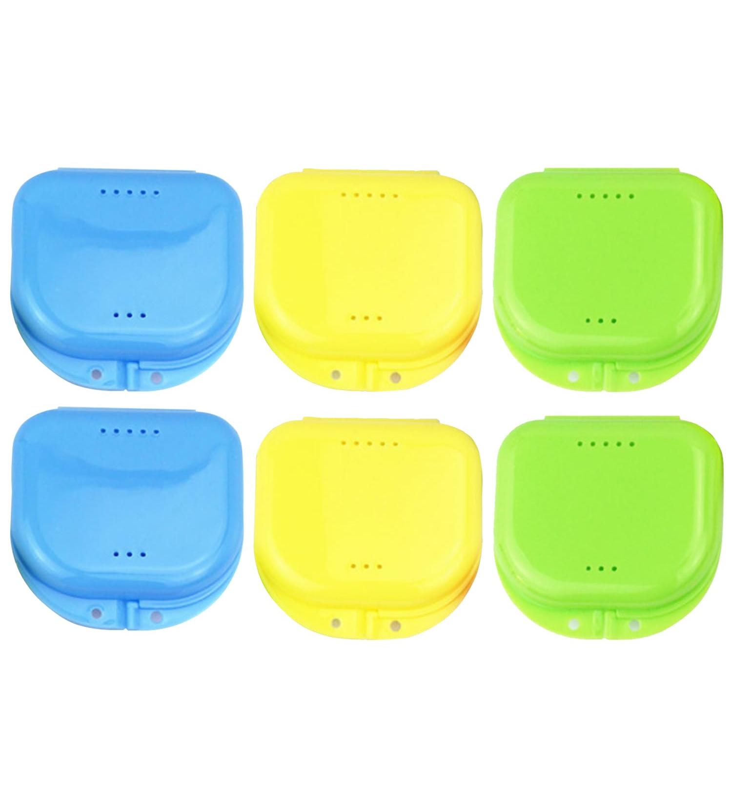 6 Pack Denture Containers - Portable & Leak-Proof Tooth Boxes with Ventilation | Orthodontic Prosthesis Storage (3 Colors) - Buy Online on GoSupps.com