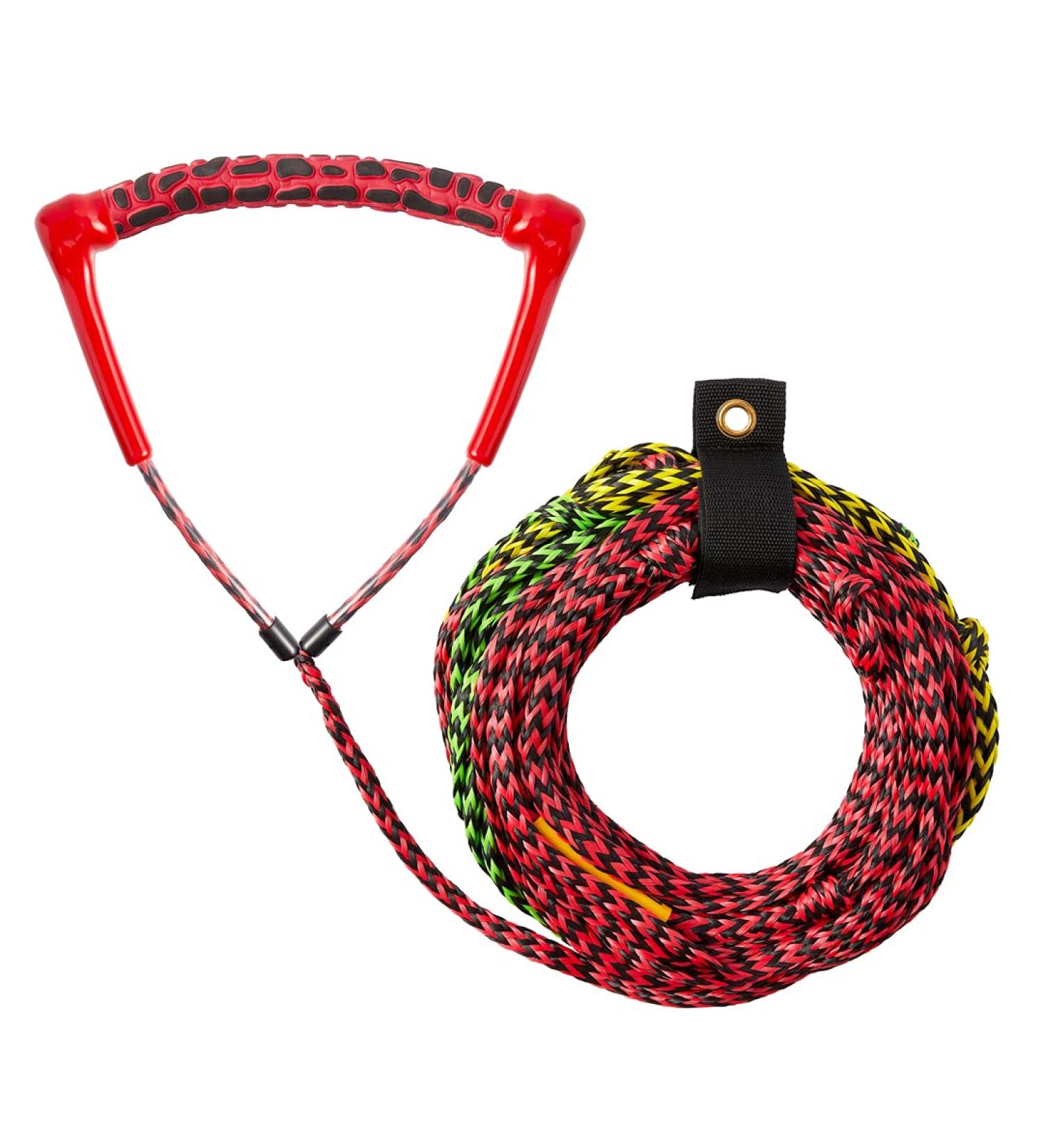 Obcursco 75ft Ski Rope| 5-Section Watersports Rope with EVA Handle for Wakeboard, Water Ski, Kneeboard | Multi Color - Buy Online on GoSupps.com