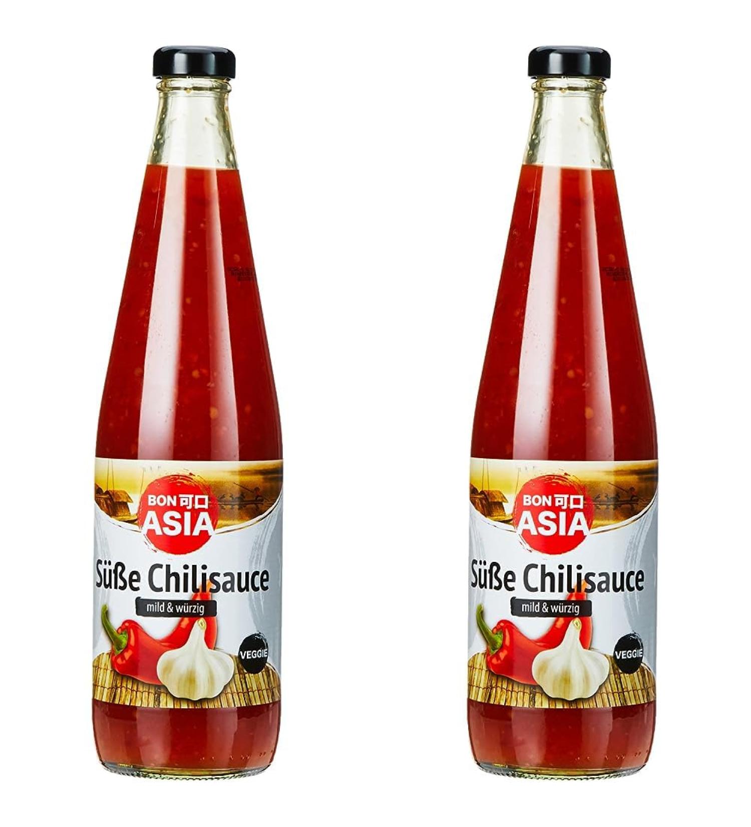 Buy BONASIA Sweet Chili Sauce (Pack of 2) - 725 ml | International Shipping Available | Delicious Spicy Condiment for Dipping & Cooking - Buy Online on GoSupps.com