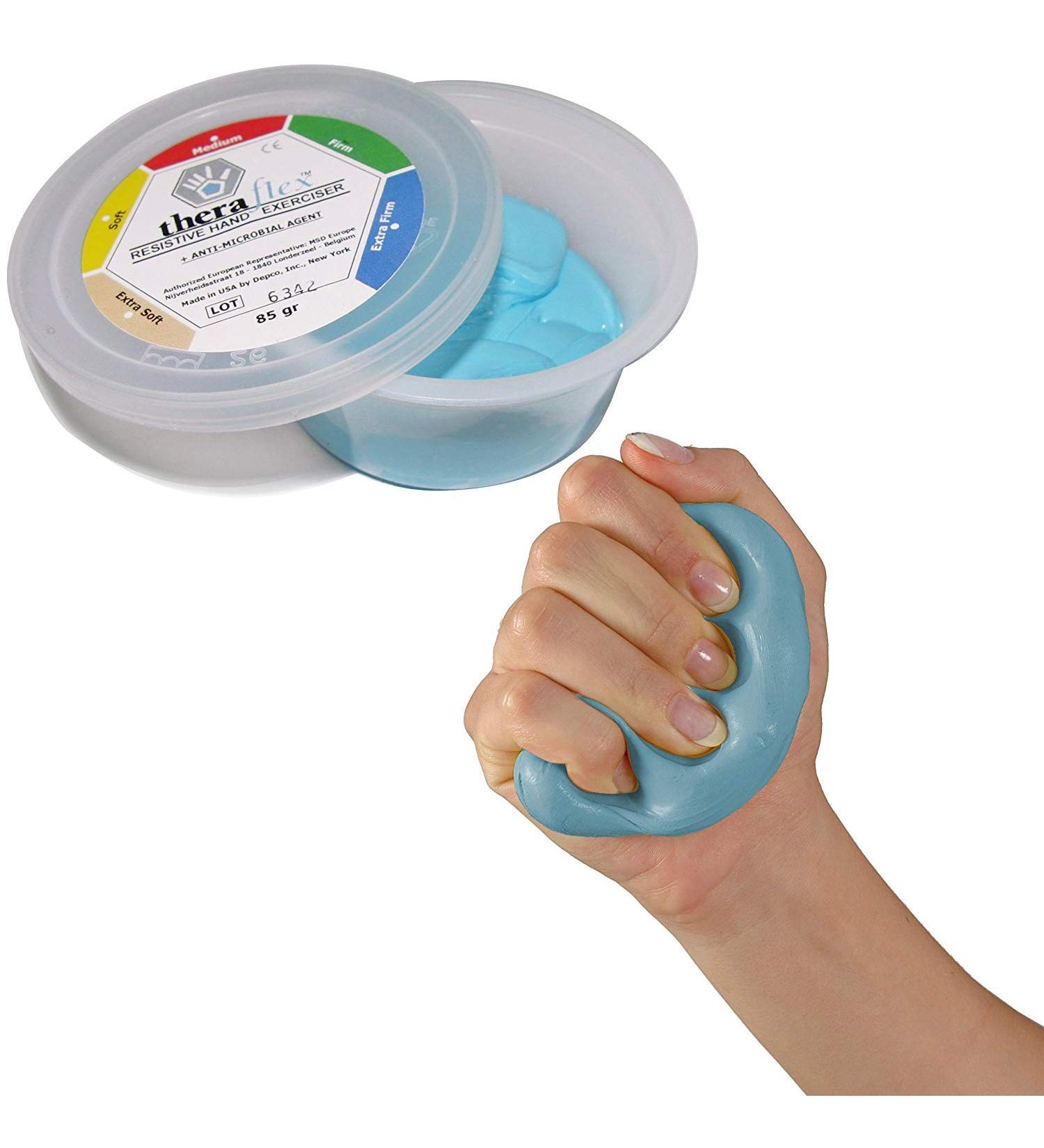 Theraflex Therapy Putty 85g Extra Firm Blue - Strengthen Hand Muscles - Buy Online on GoSupps.com