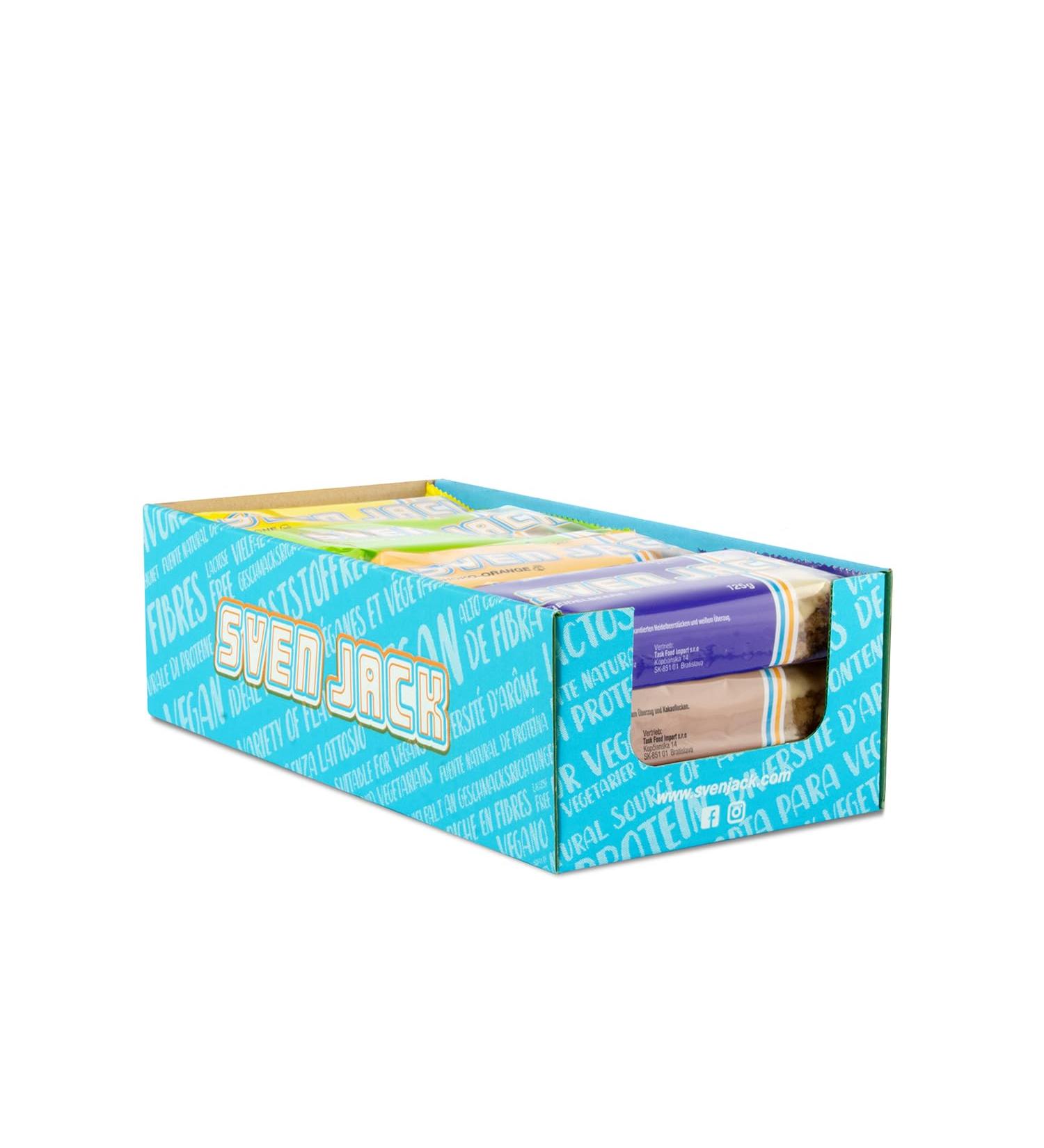 Sven Jack (Energy Cake) 24 SCOFAN MIX BOX - Original fitness bar with different varieties for trying - the Oatmeal Sadfacher - 24x 125g (3kg) chocolate Fixbox 125 g (24 Pack)
