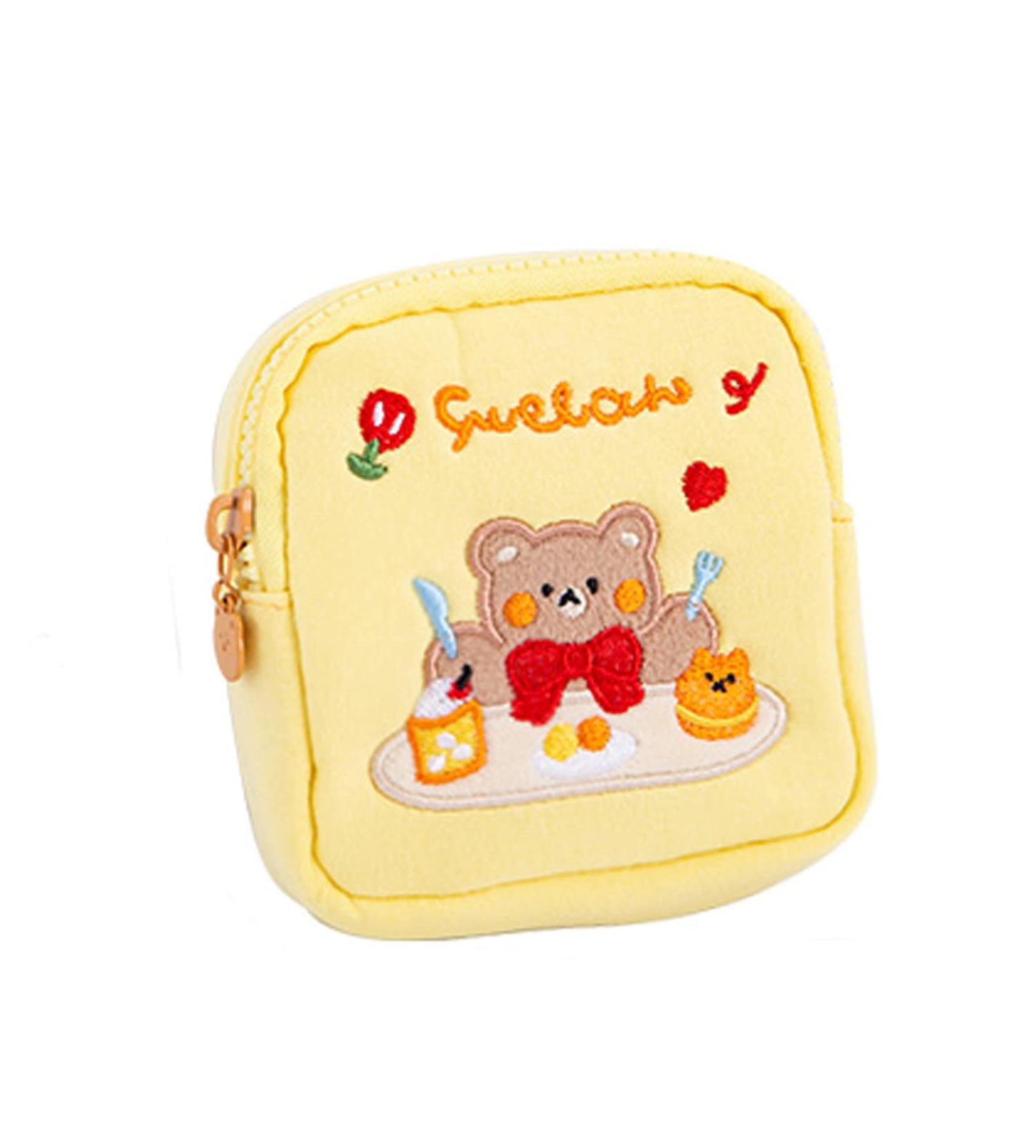 Large Capacity Storage Bag for Sanitary Napkins & Tampons - Zipper Organizer Purse Holder - Ideal for Towel & Cosmetic Storage - Yellow - Buy Online on GoSupps.com