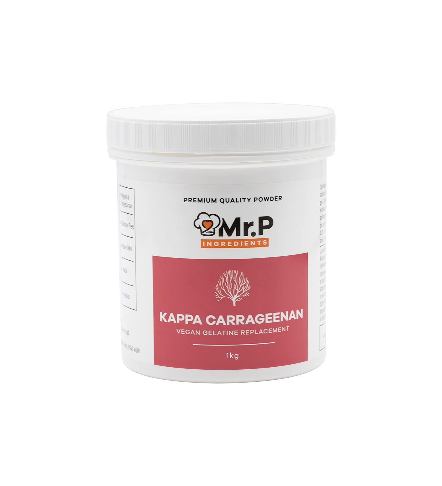 Kappa Carrageenan 1Kg Powder - Vegan Gelling Agent | Halal, Kosher, Gluten Free | Recyclable Pot | Pack of 1 - Buy Online on GoSupps.com