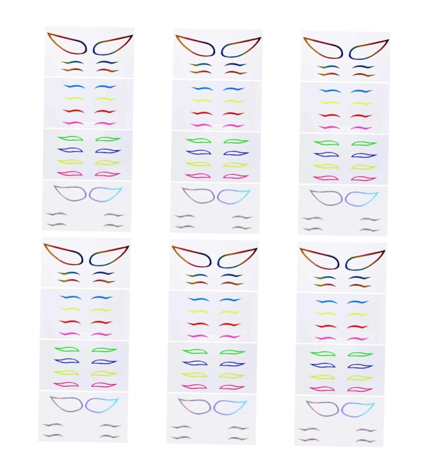 FOMIYES 24 Sets Paper Women Eyeliner Tape Reusable Eyeliner Sticker Chic Eye Line Sticker 1 count (Pack of 1) Colorfulx6pcs - Buy Online on GoSupps.com