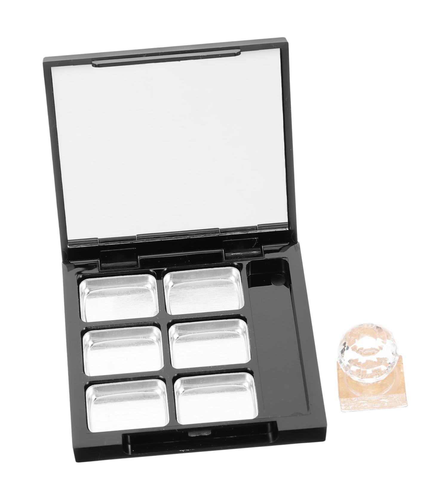 Healeved Eyeshadow Holder 1 Set Compact Empty Highlighter Case Mirror Inside Refillable Cosmetics Container - Buy Online on GoSupps.com