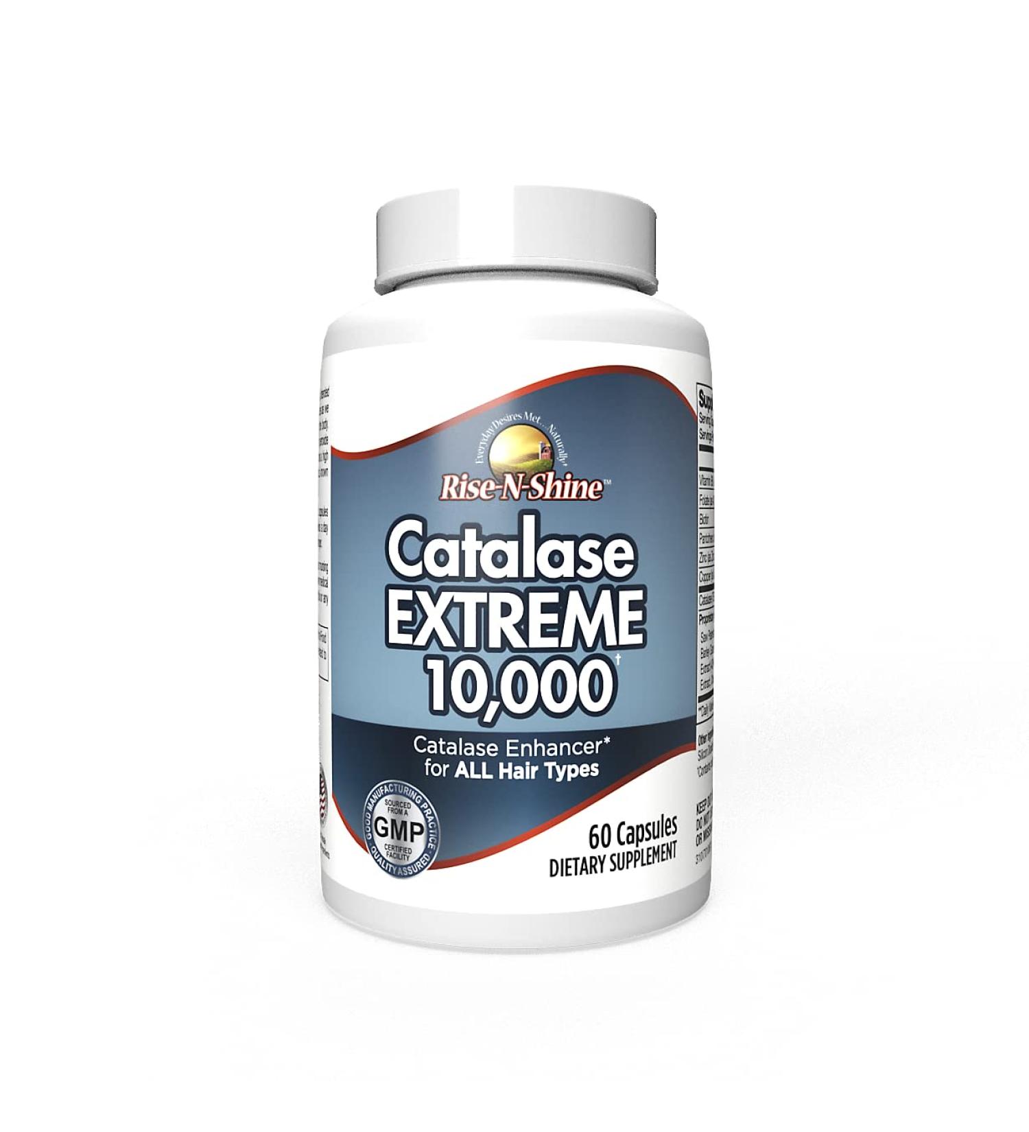 Catalase Extreme 10,000 Hair Supplement with Saw Palmetto, FoTi, Biotin, PABA - 60 Count - Buy Online on GoSupps.com