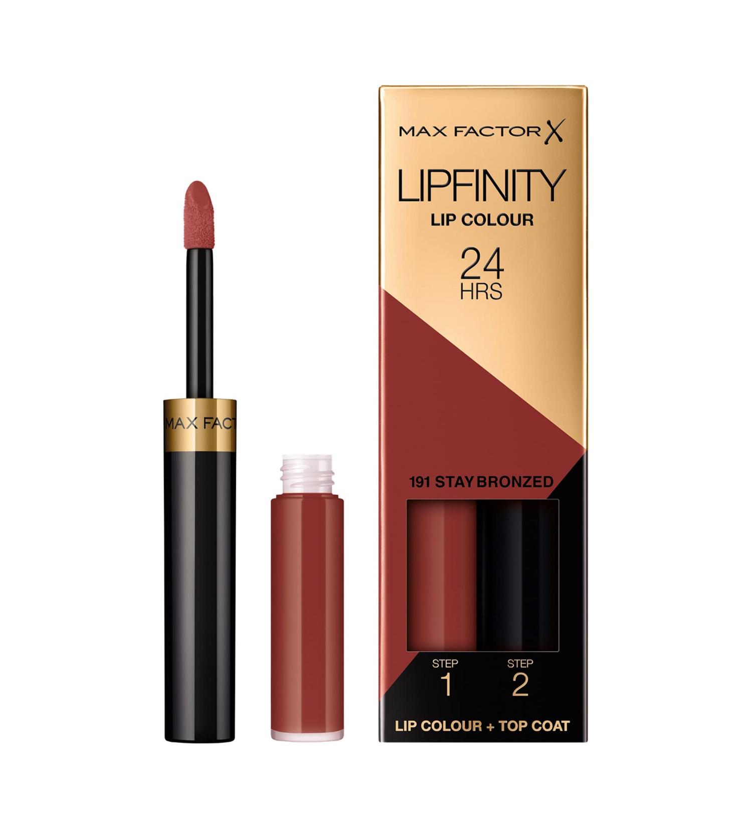 Max Factor Lipfinity Long-Lasting Two Step Lipstick - 191 Bronzed 4.2g (2 Count) | Pack of 1 - Buy Online on GoSupps.com