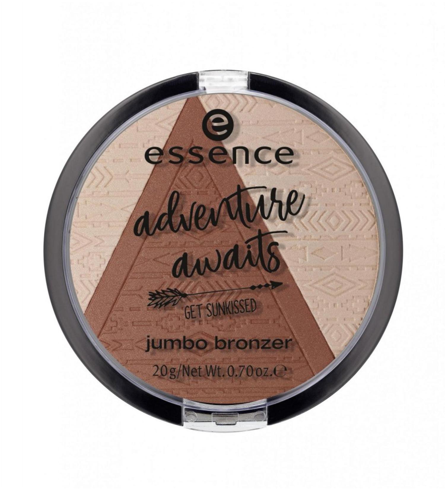 Essence Adventure Awaits Get Sunkissed Jumbo Bronzer No. 02 Our Happy Place Contents: 20g bronzer for a sunbathed complexion and extra contours on the face.