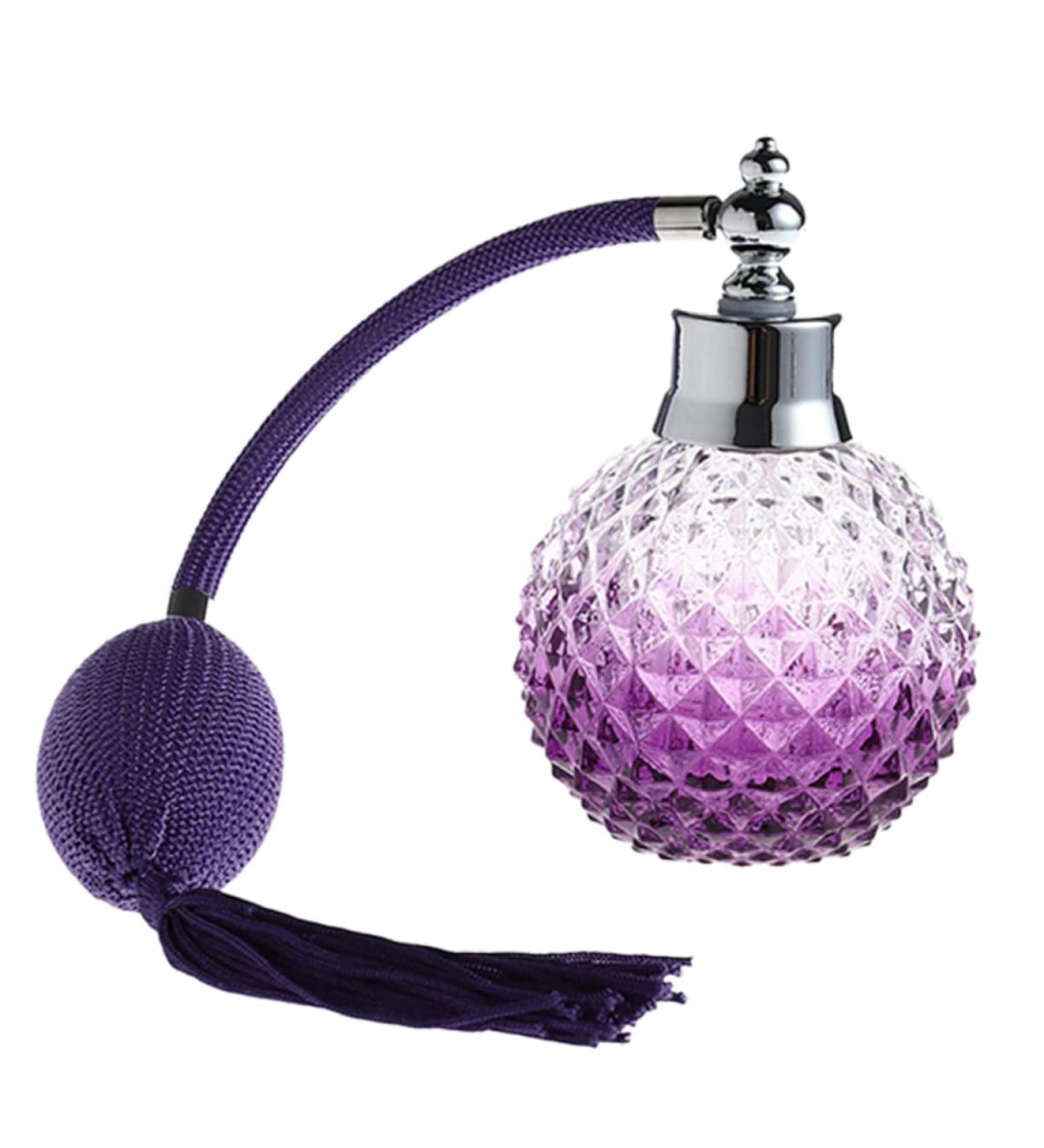 FRCOLOR air bag perfume bottle perfume pumper spray bottle mister Vintage Crystal Perfume spray perfume vials scented lotion scent bottle small travel aromatic purple Glass storage bottle - Buy Online on GoSupps.com