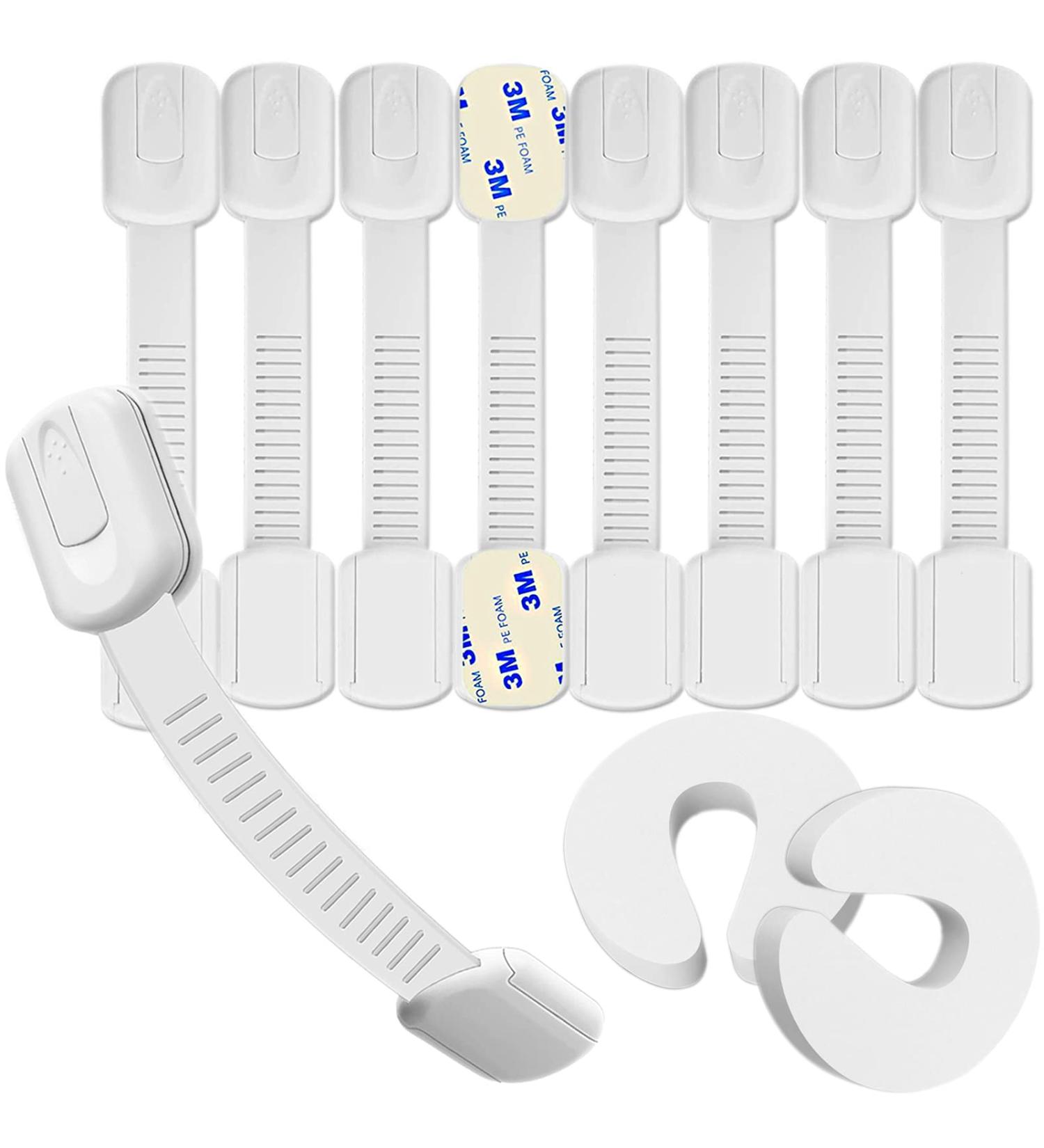 Hion Child Safety Cupboard Locks - 10 Piece Set | Easy Installation | Childproofing for Cabinets and Drawers - Buy Online on GoSupps.com