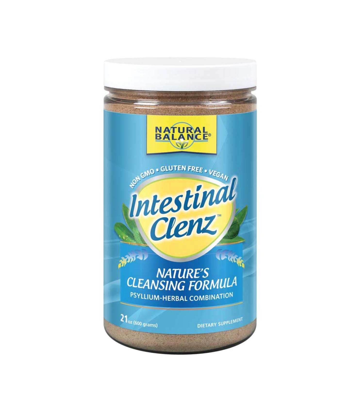 Natural Balance Intestinal Clenz | Psyllium Herbal Cleansing Powder | Healthy Digestion Detox & Regularity Supplement - 21oz - Buy Online on GoSupps.com