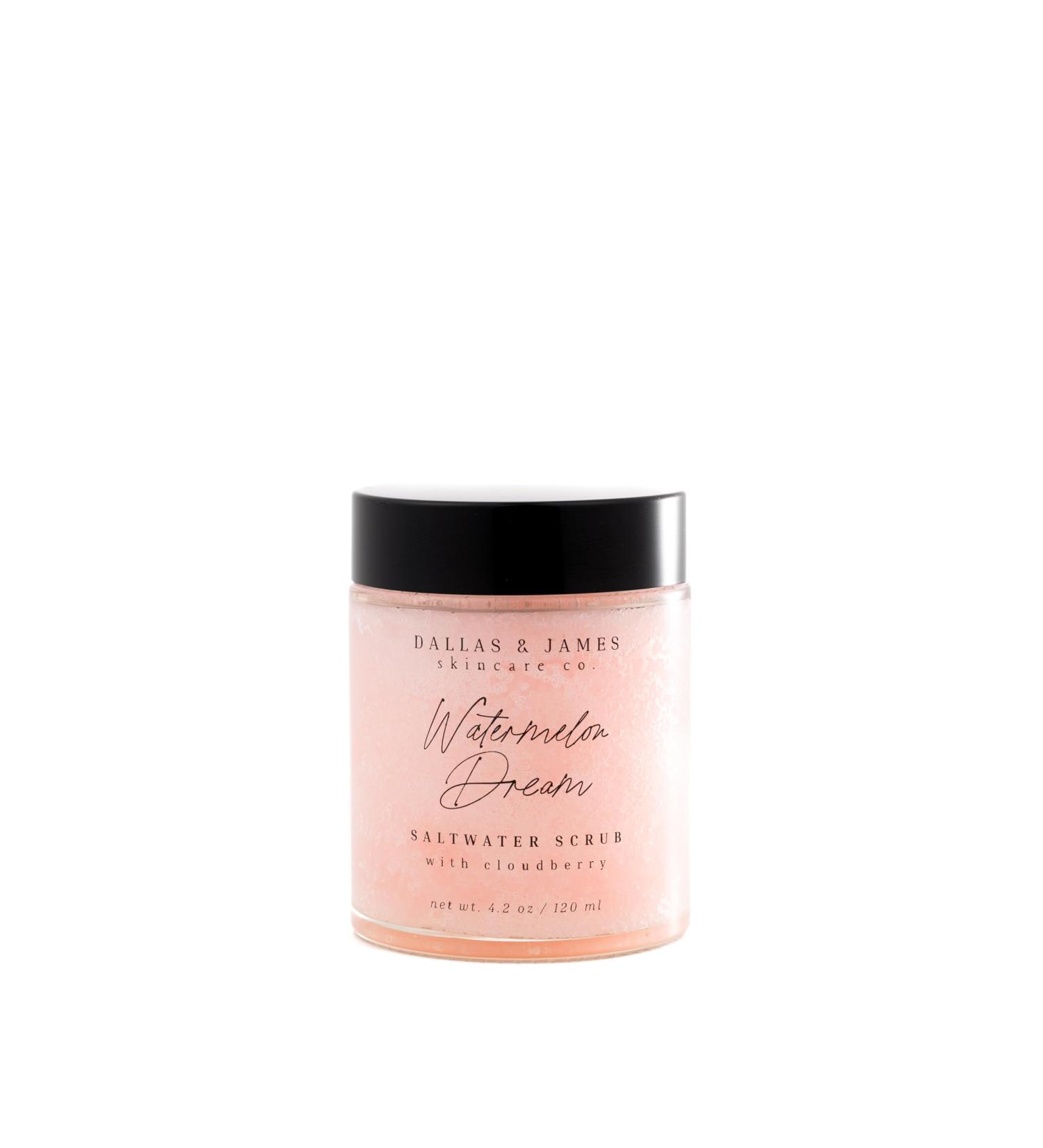 Dallas & James Watermelon Dream Saltwater Scrub | Brightening Ceramide Facial Scrub with Antioxidants for Glowing Skin - Shop Internationally - Buy Online on GoSupps.com