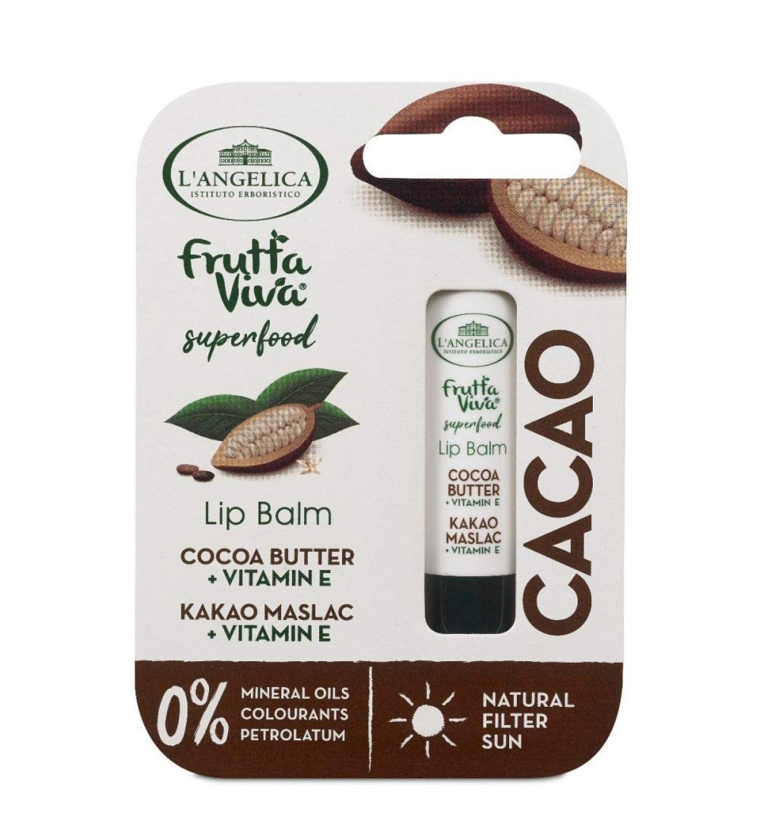 L'ANGELICA Live Fruit - Cocoa & Vitamin E Lip Balm