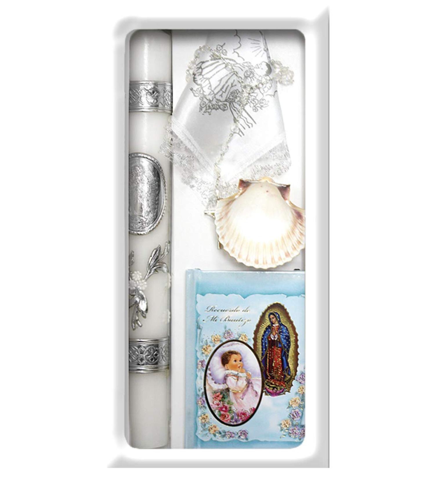 Lito Baptism Candle Set Kit for Christenings - Spanish Blue | Shell and Favors Included - Buy Online on GoSupps.com